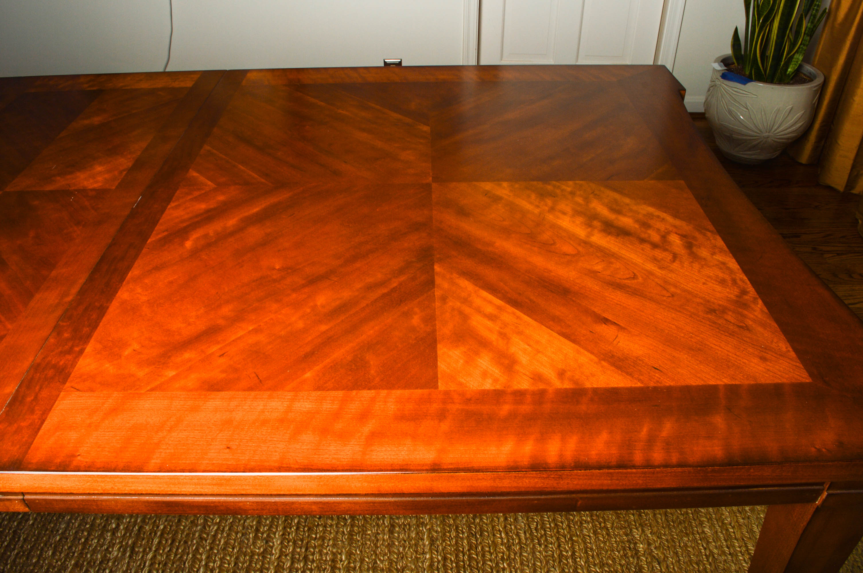 Contemporary Veneer Top Dining Table by Hooker Furniture
