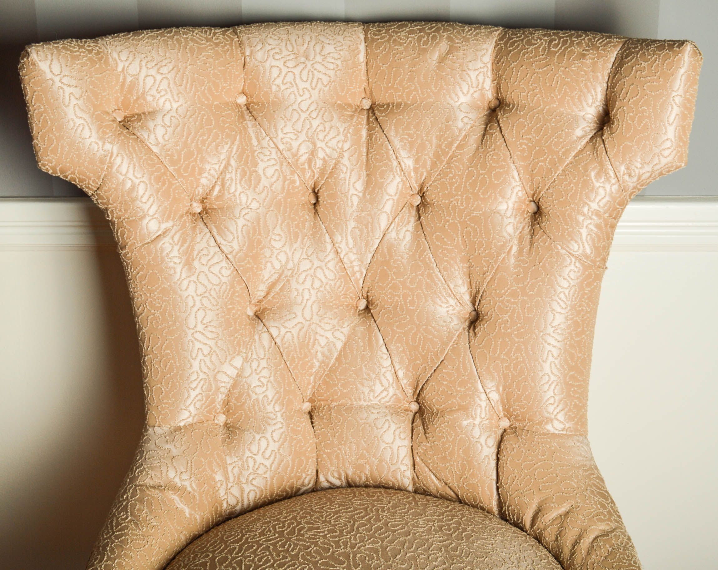 Four Button Tufted Upholstered Dining Chairs