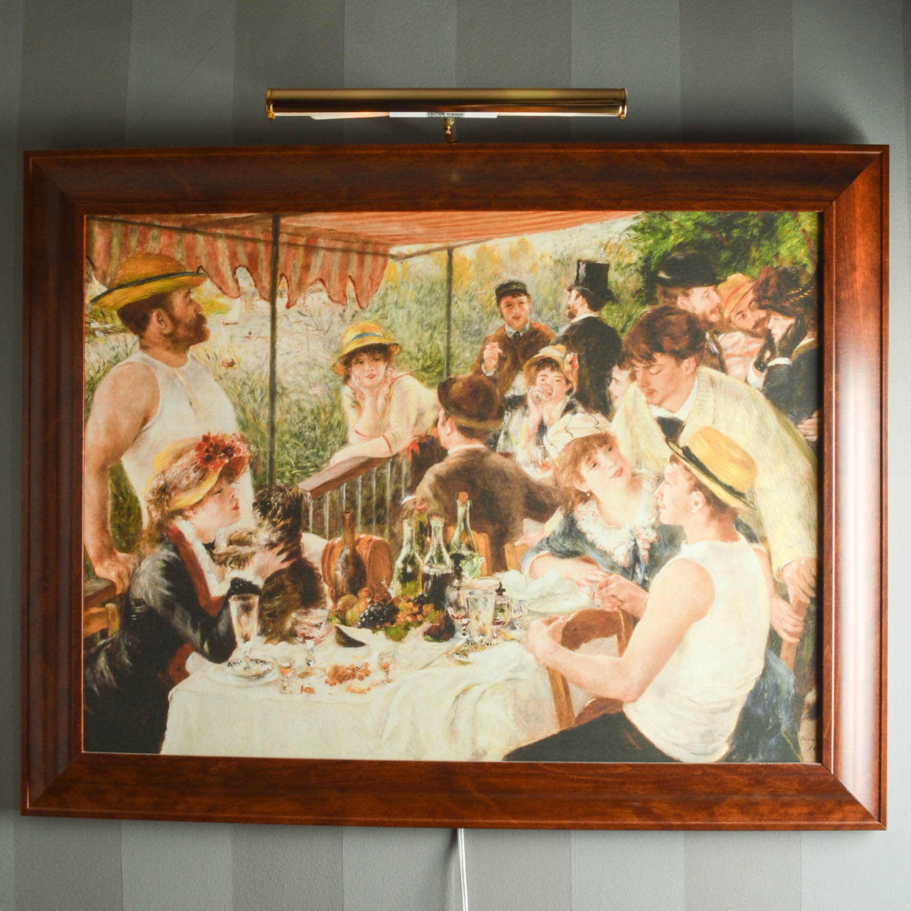 Renoir Giclee Reproduction "Luncheon of the Boating Party" With Picture Light
