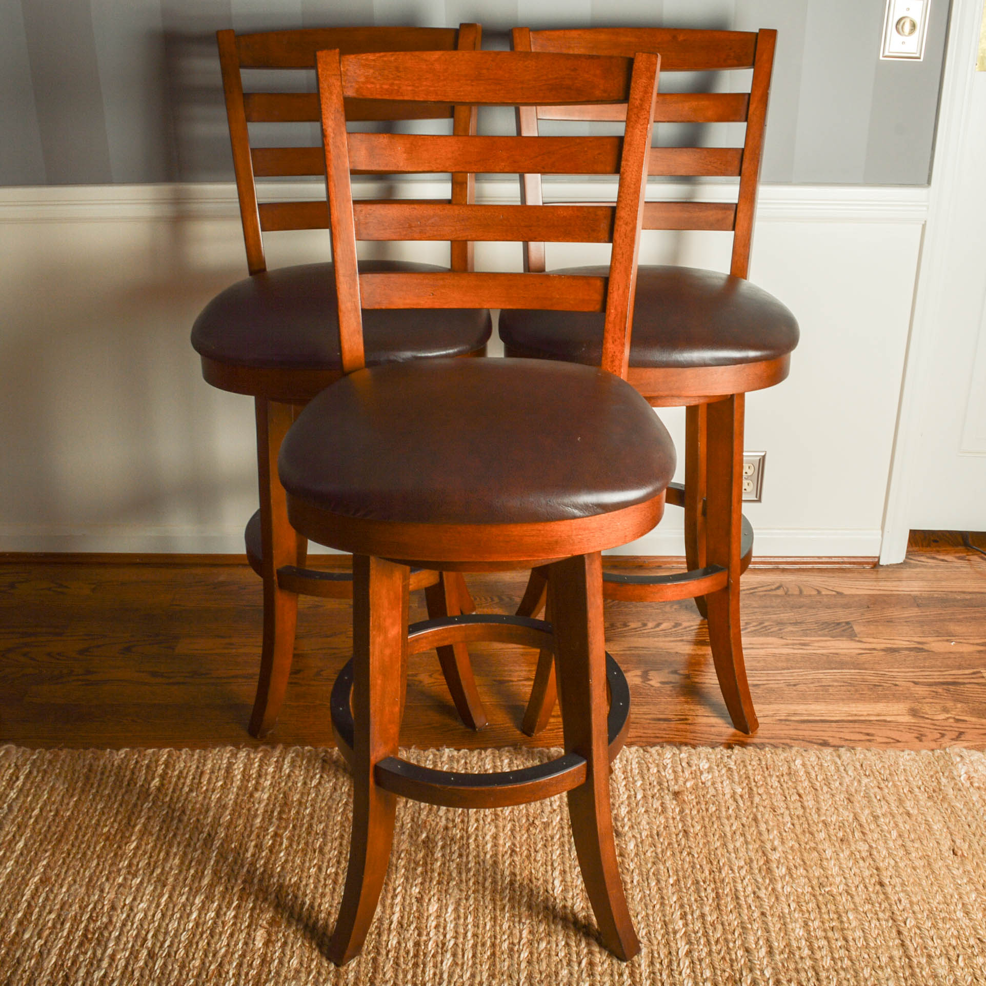 Three Swivel Barstools