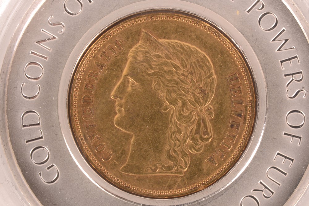 1890-B Switzerland Twenty Francs Gold Coin