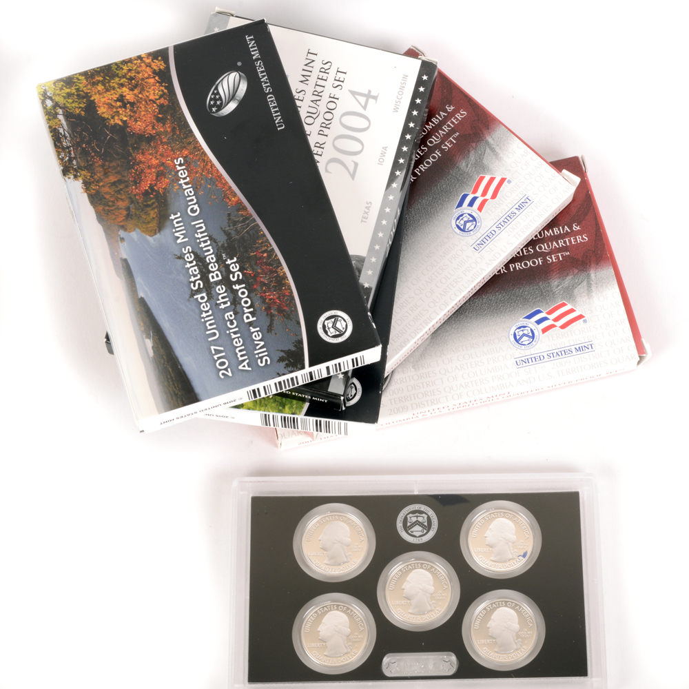 State and America the Beautiful Silver Quarter Proof Sets