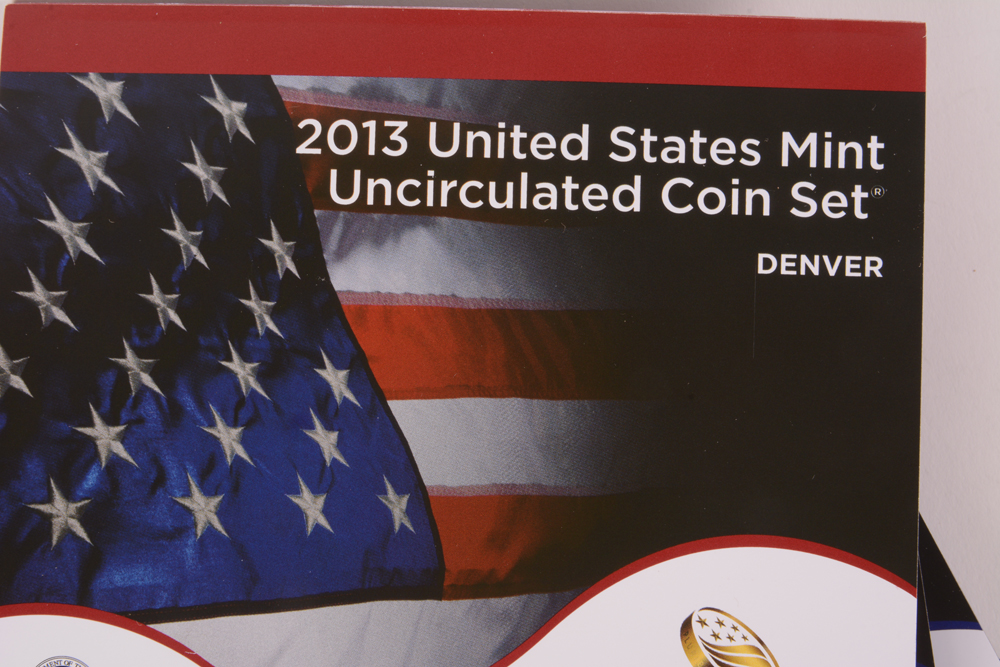 Four 2013 United States Mint Uncirculated Coin Sets