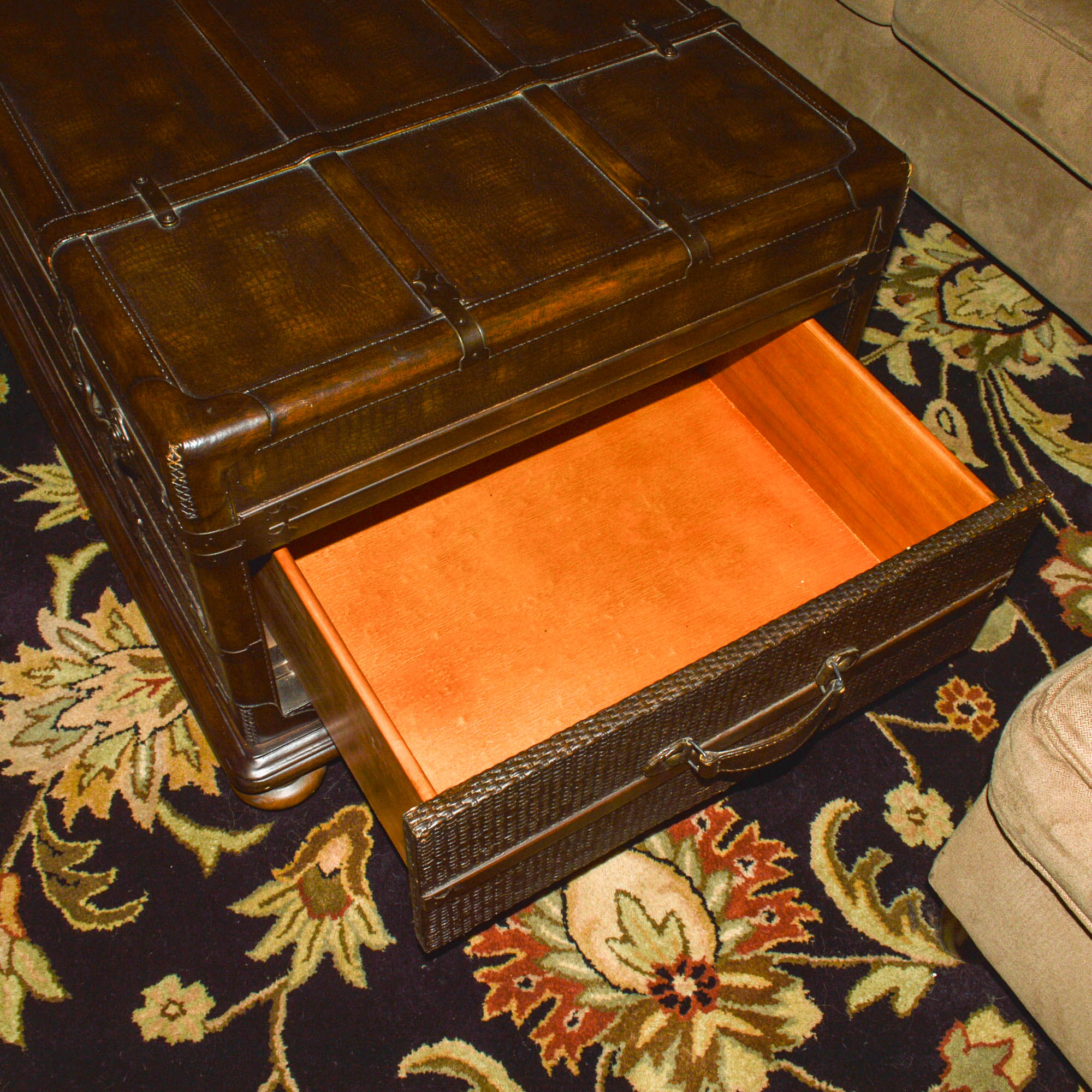 Trunk Coffee Table With Drawers
