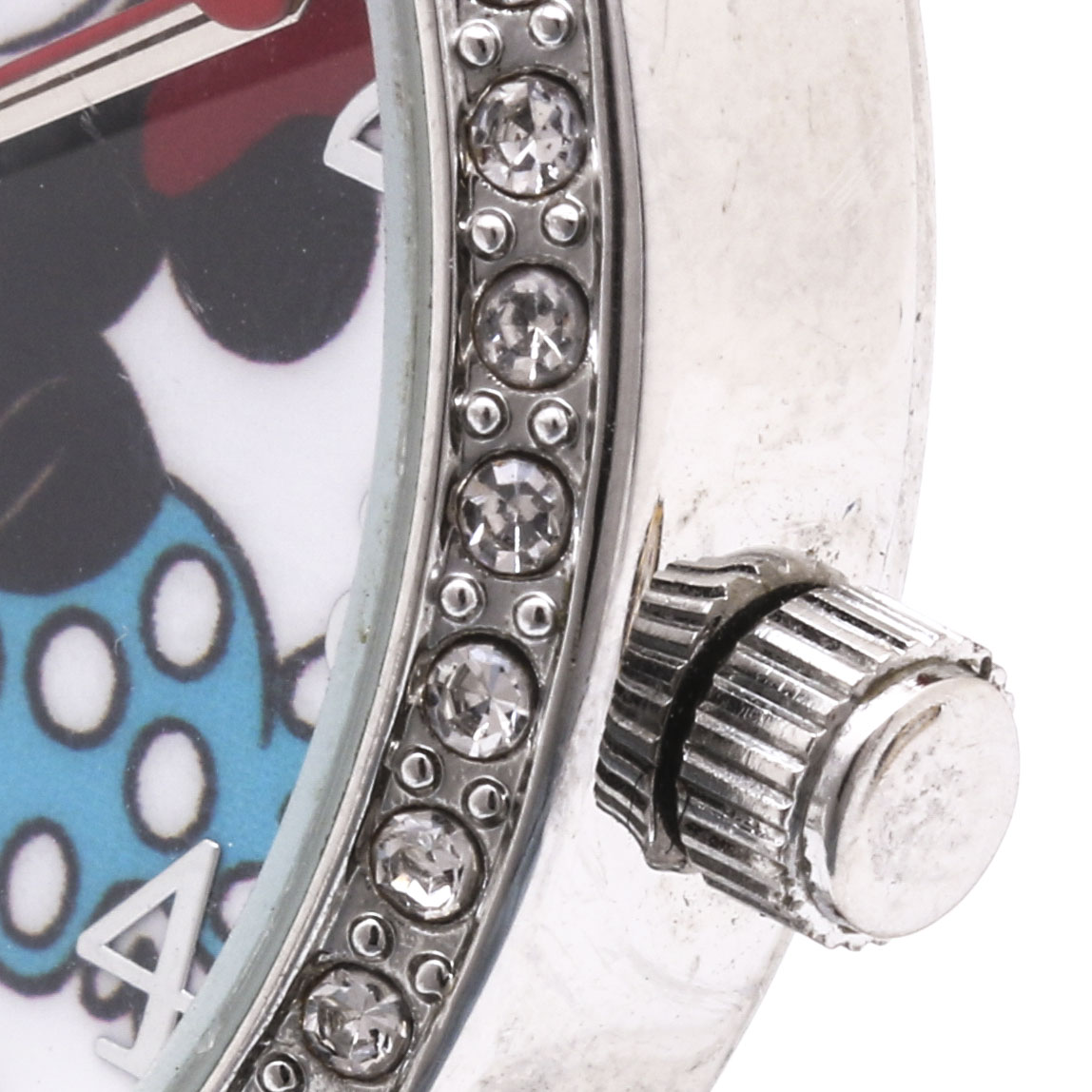 Mickey and Minnie Mouse Wrist Watches with Glass Crystals From Disney and Lorus