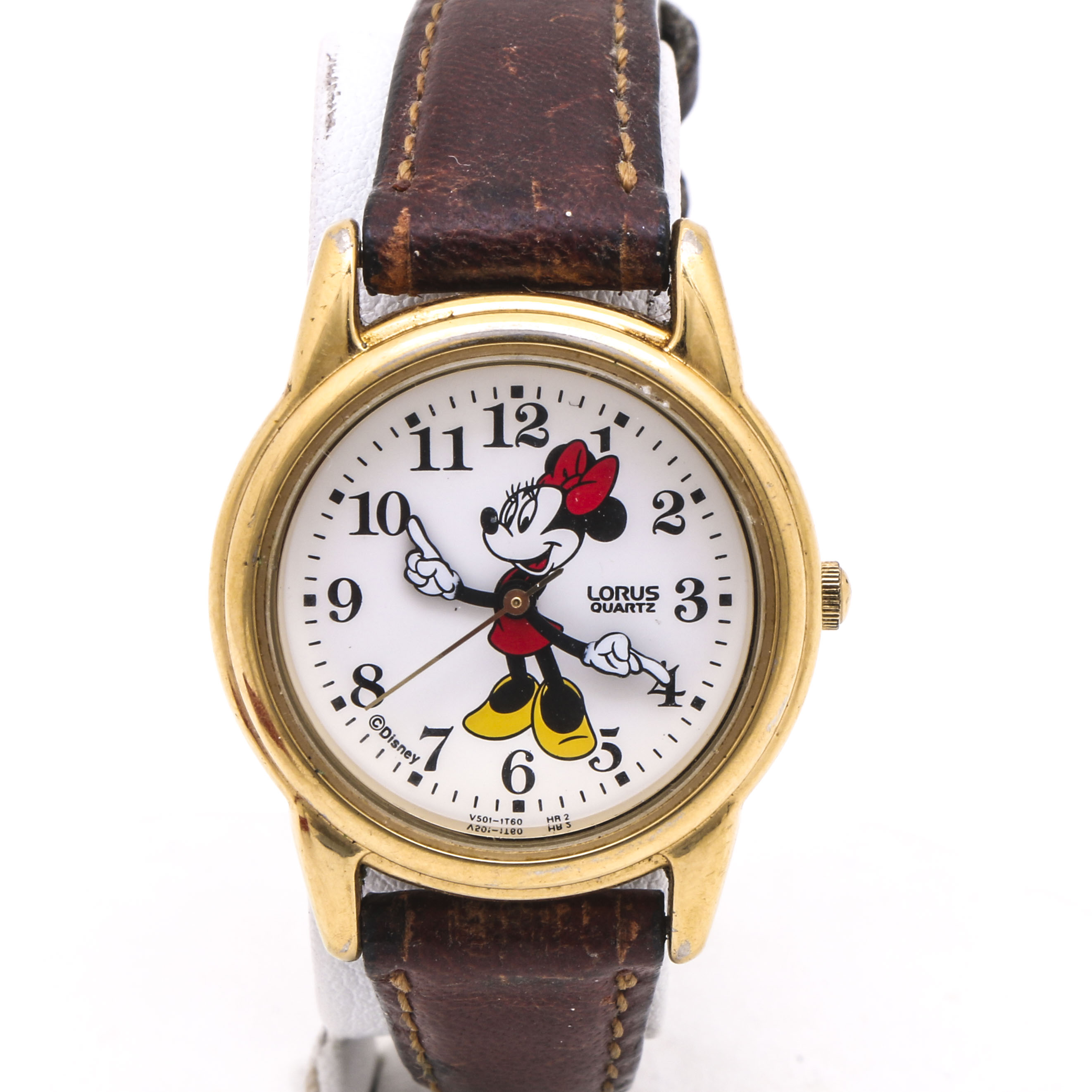 Mickey and Minnie Mouse Wrist Watches with Glass Crystals From Disney and Lorus