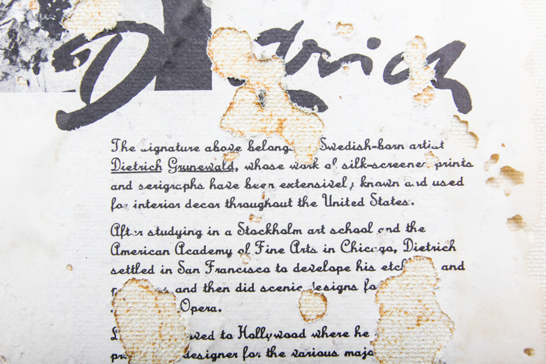 Dietrich Grunewald Serigraph on Canvas