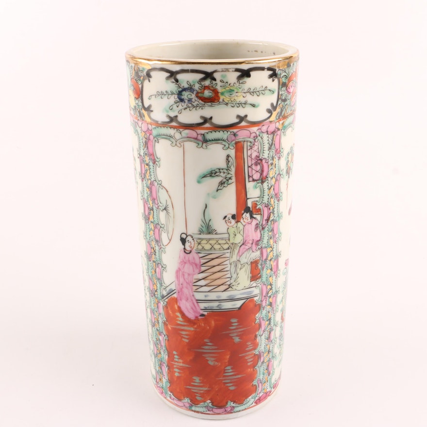 Rose Medallion Style Vase