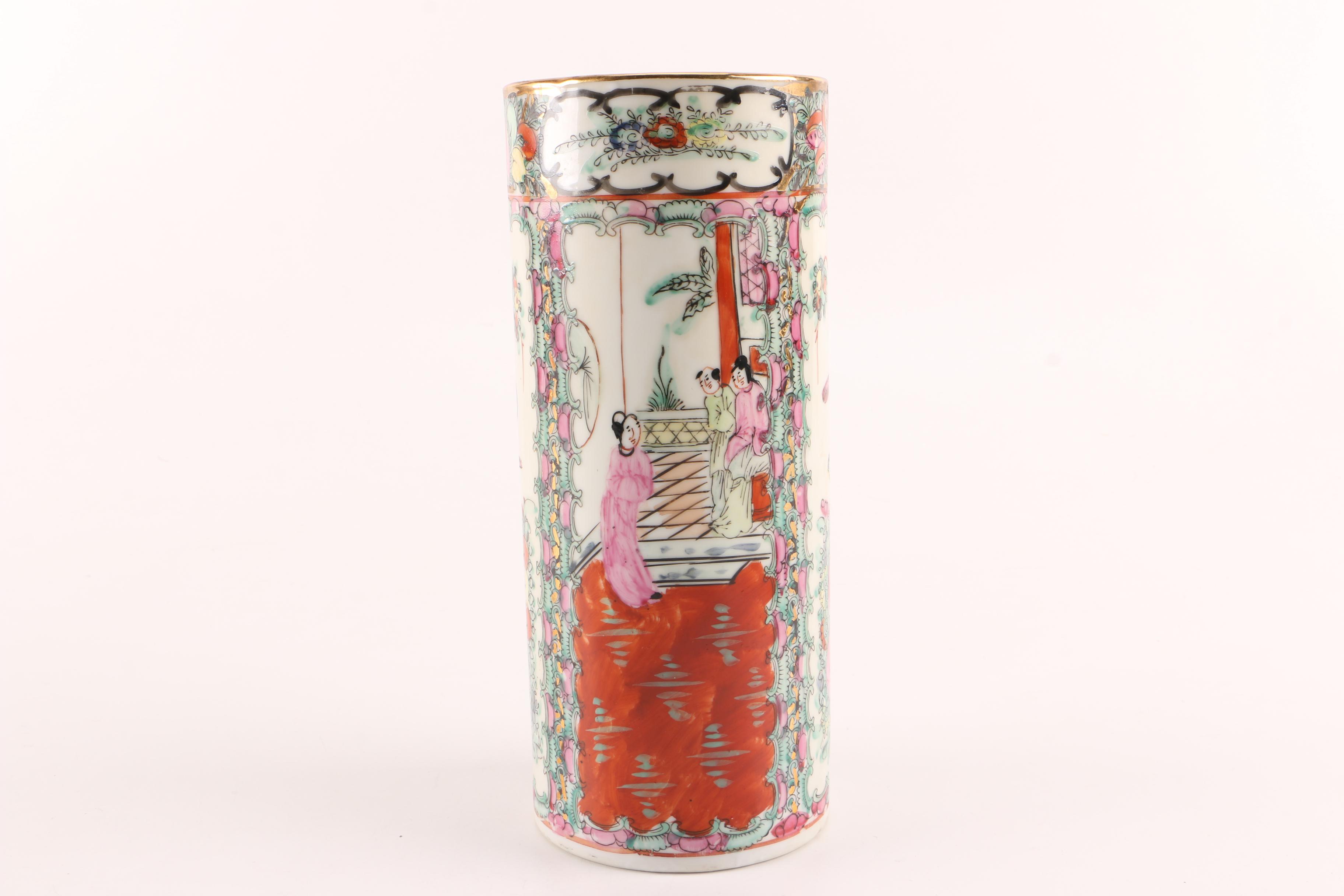 Rose Medallion Style Vase