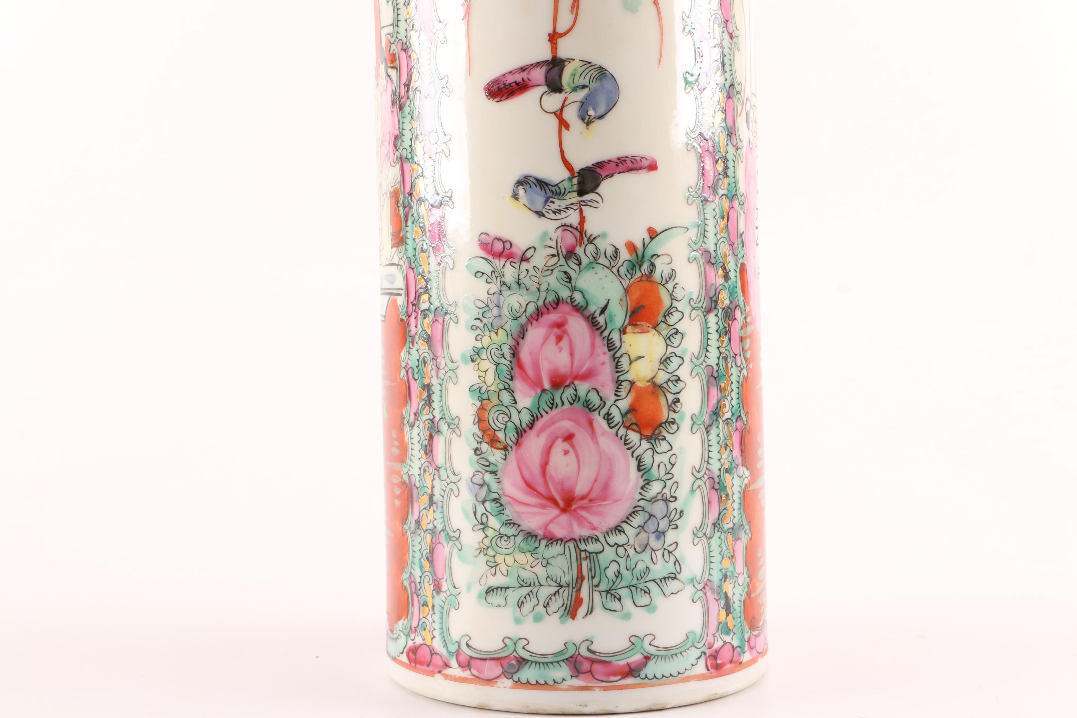 Rose Medallion Style Vase