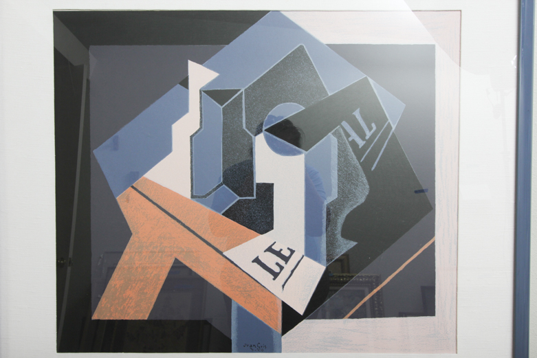 Juan Gris Lithograph Print on Paper "Frutero y Periódico"