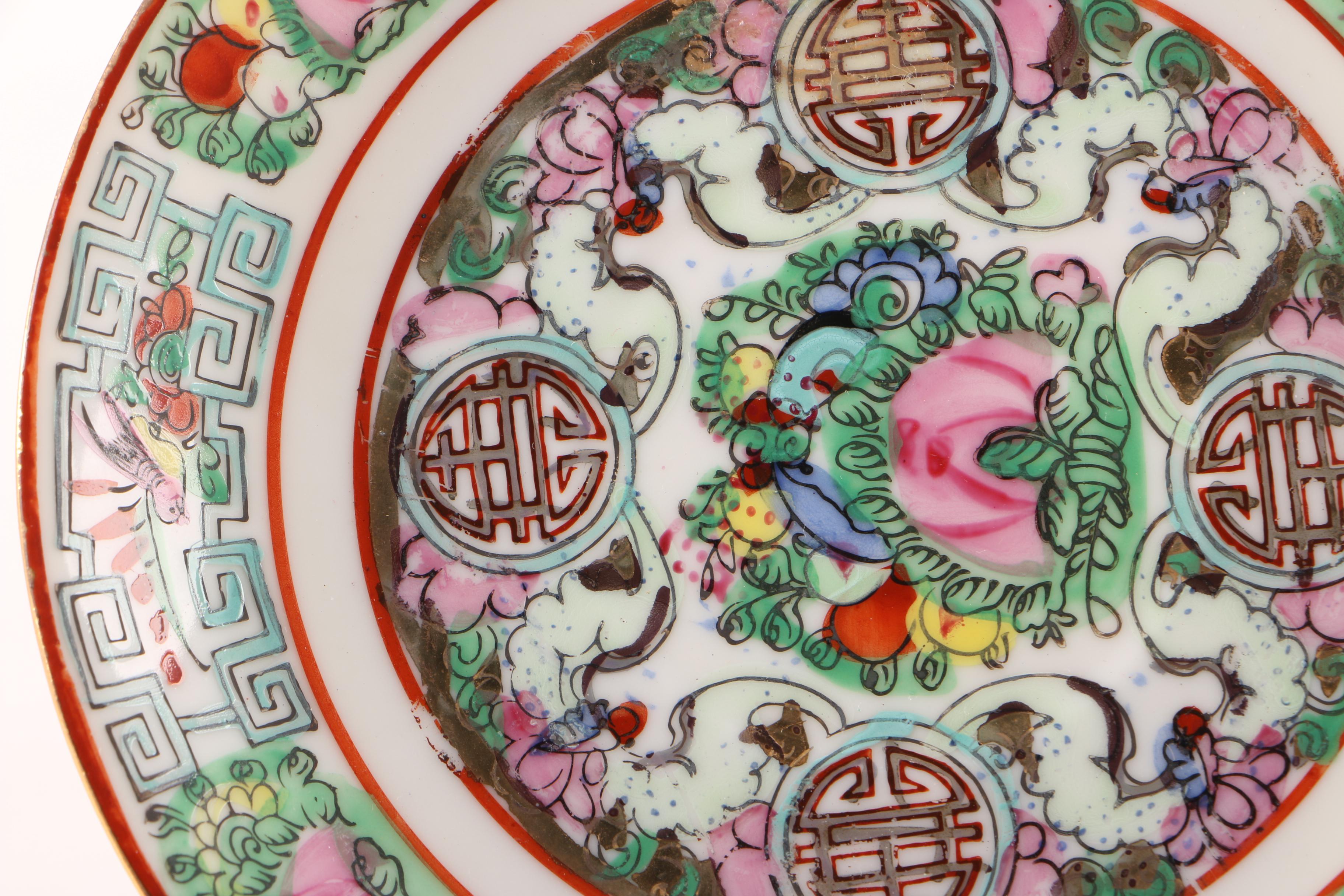 Circa 1970s Hong Kong Exportware Porcelain Plates