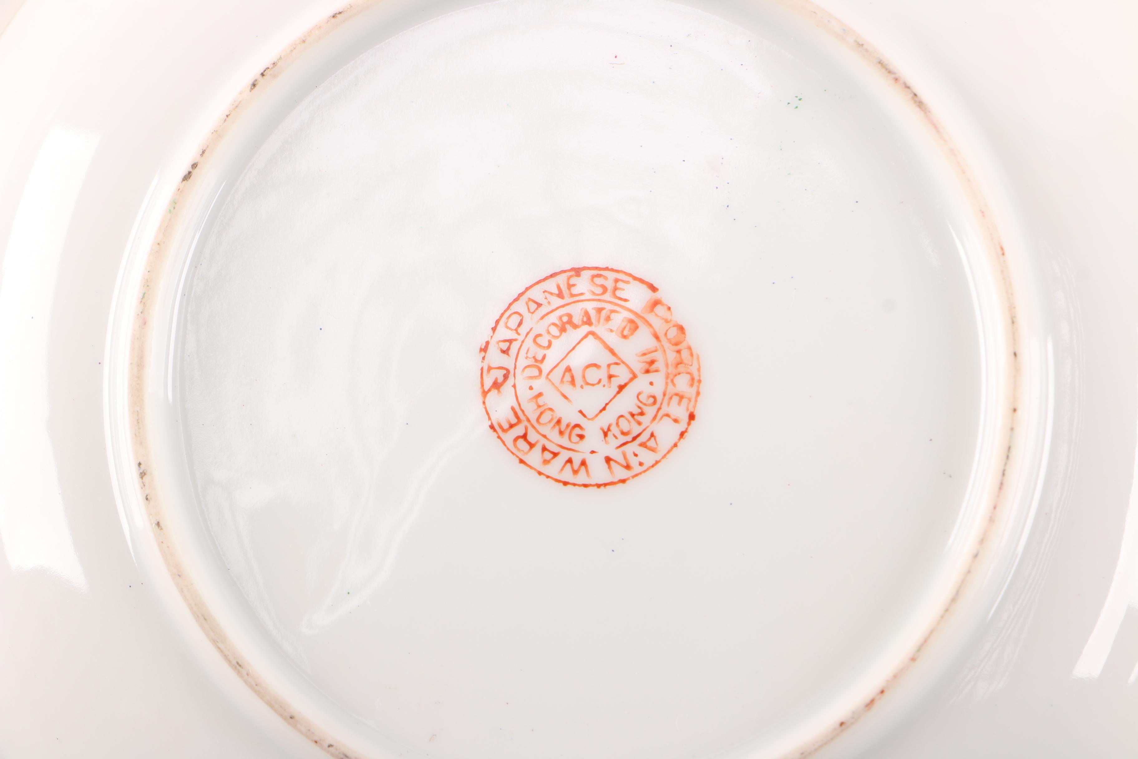 Circa 1970s Hong Kong Exportware Porcelain Plates