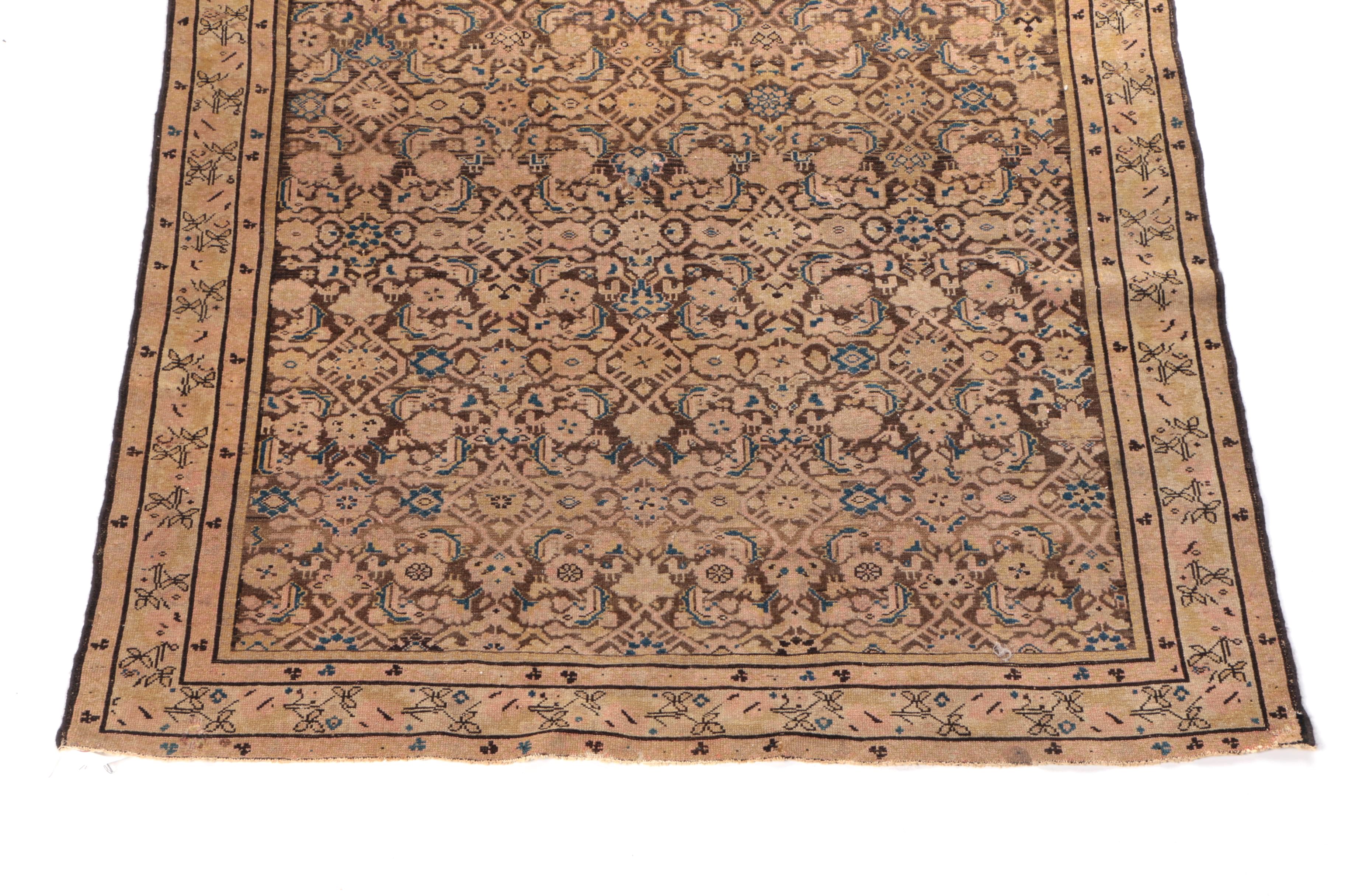 Antique Hand-Knotted Persian Area Rug