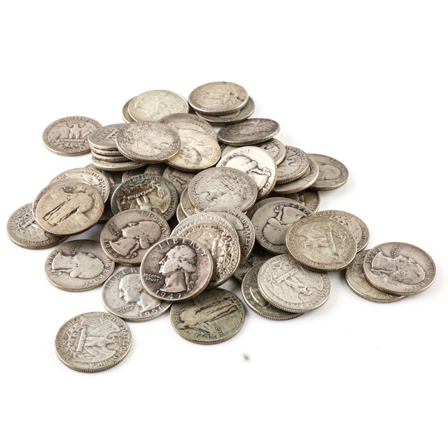 Fifty-Eight U.S. Silver Quarters