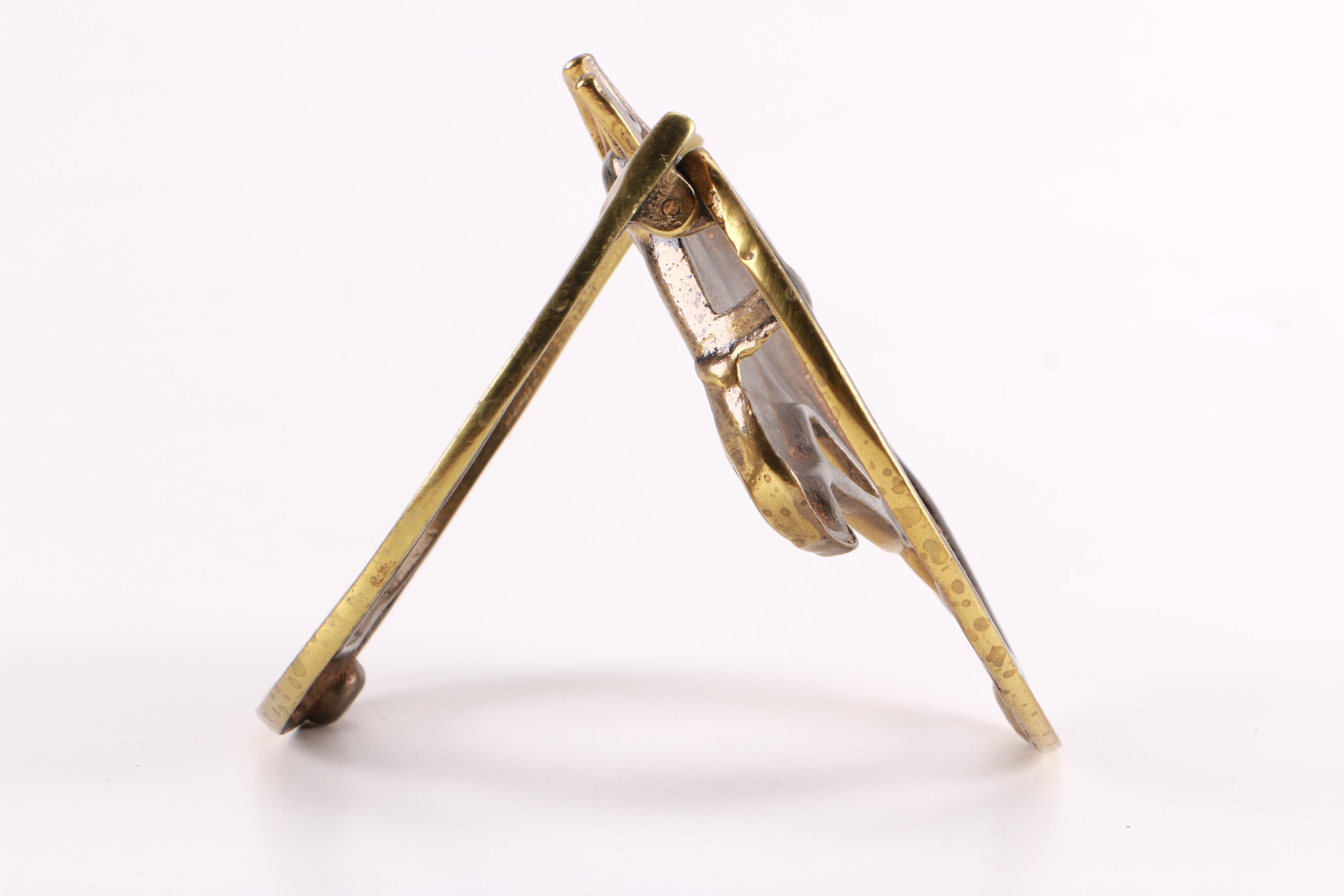 Brass Horse Head and Horseshoe Door Knocker