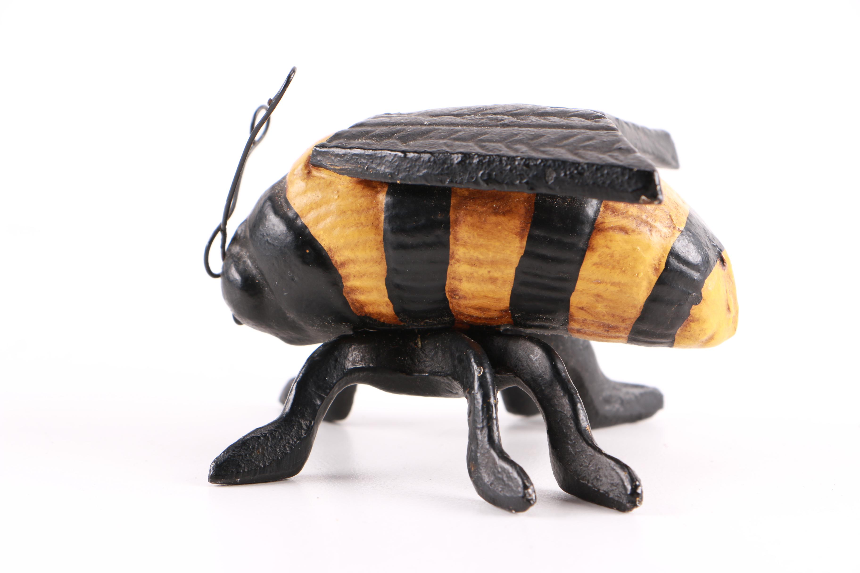 Ladybug, Grasshopper, and Bumble Bee Metal Figurines