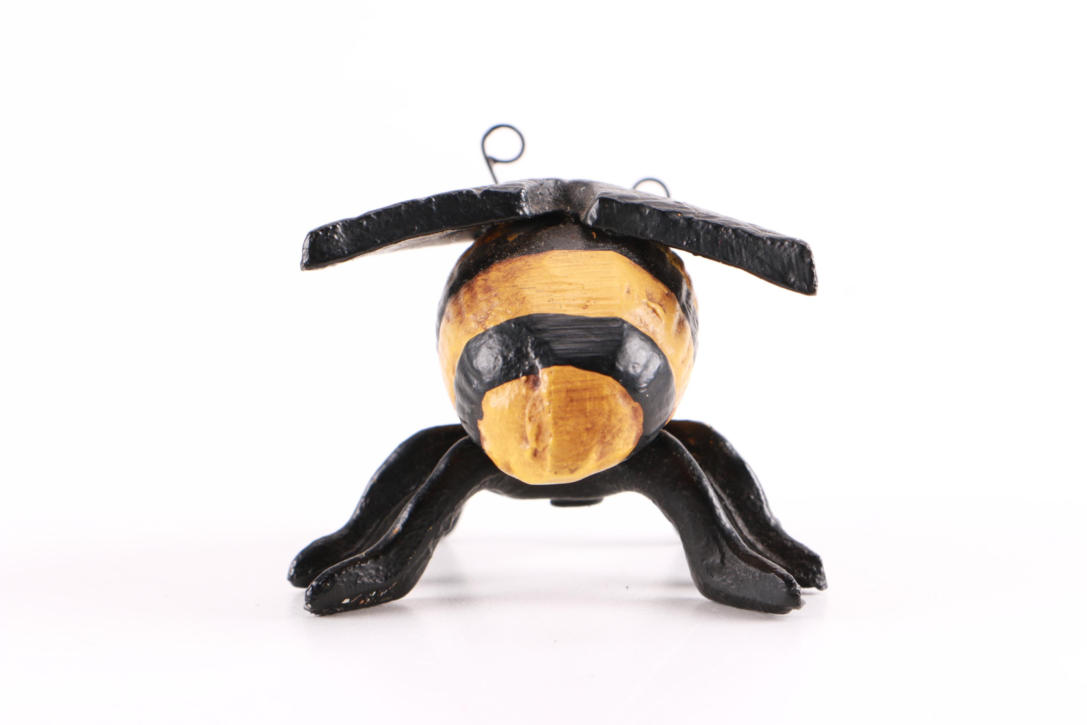 Ladybug, Grasshopper, and Bumble Bee Metal Figurines