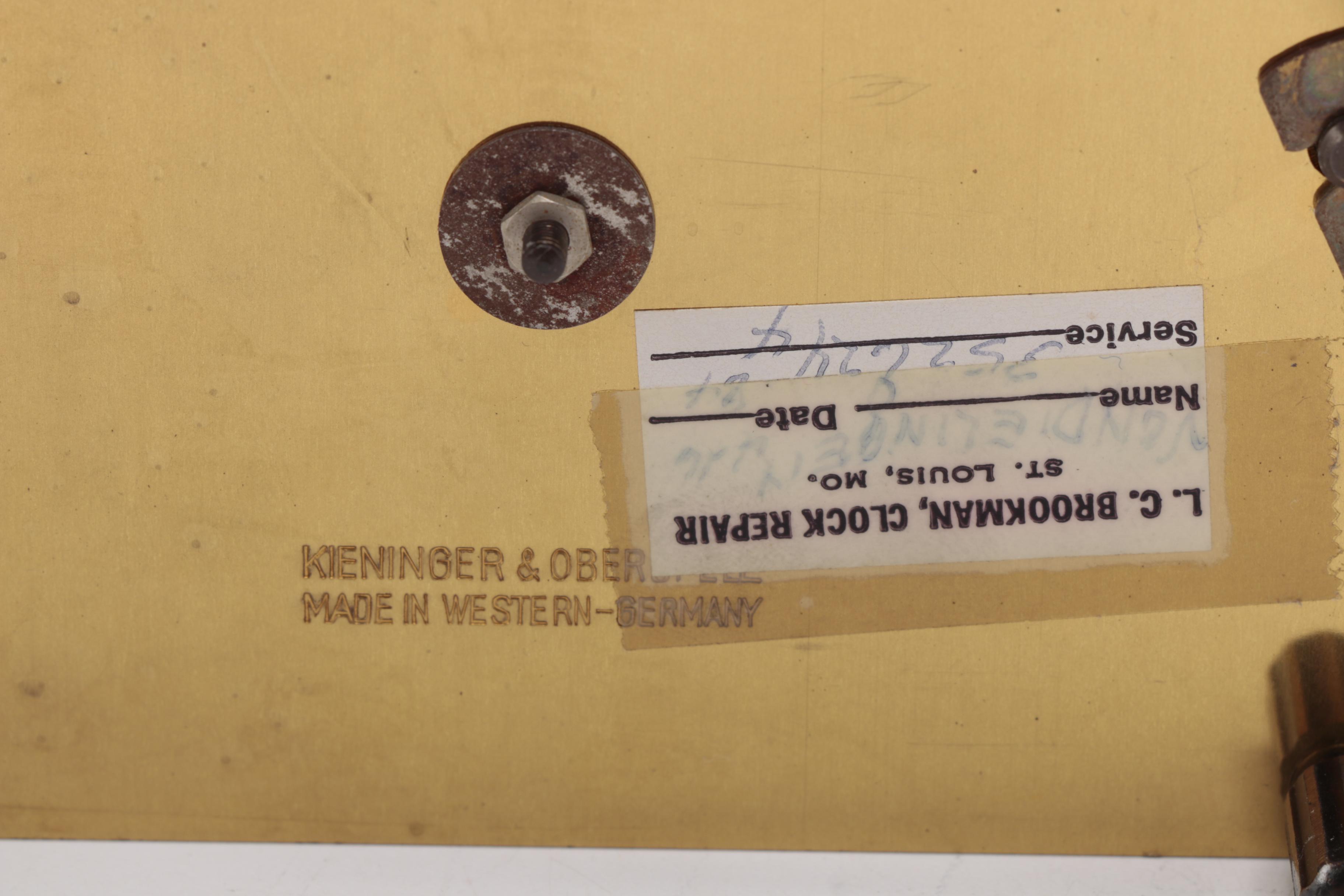 Cold War Era Brass Kieninger and Obergfell Torsion Pendulum Clock