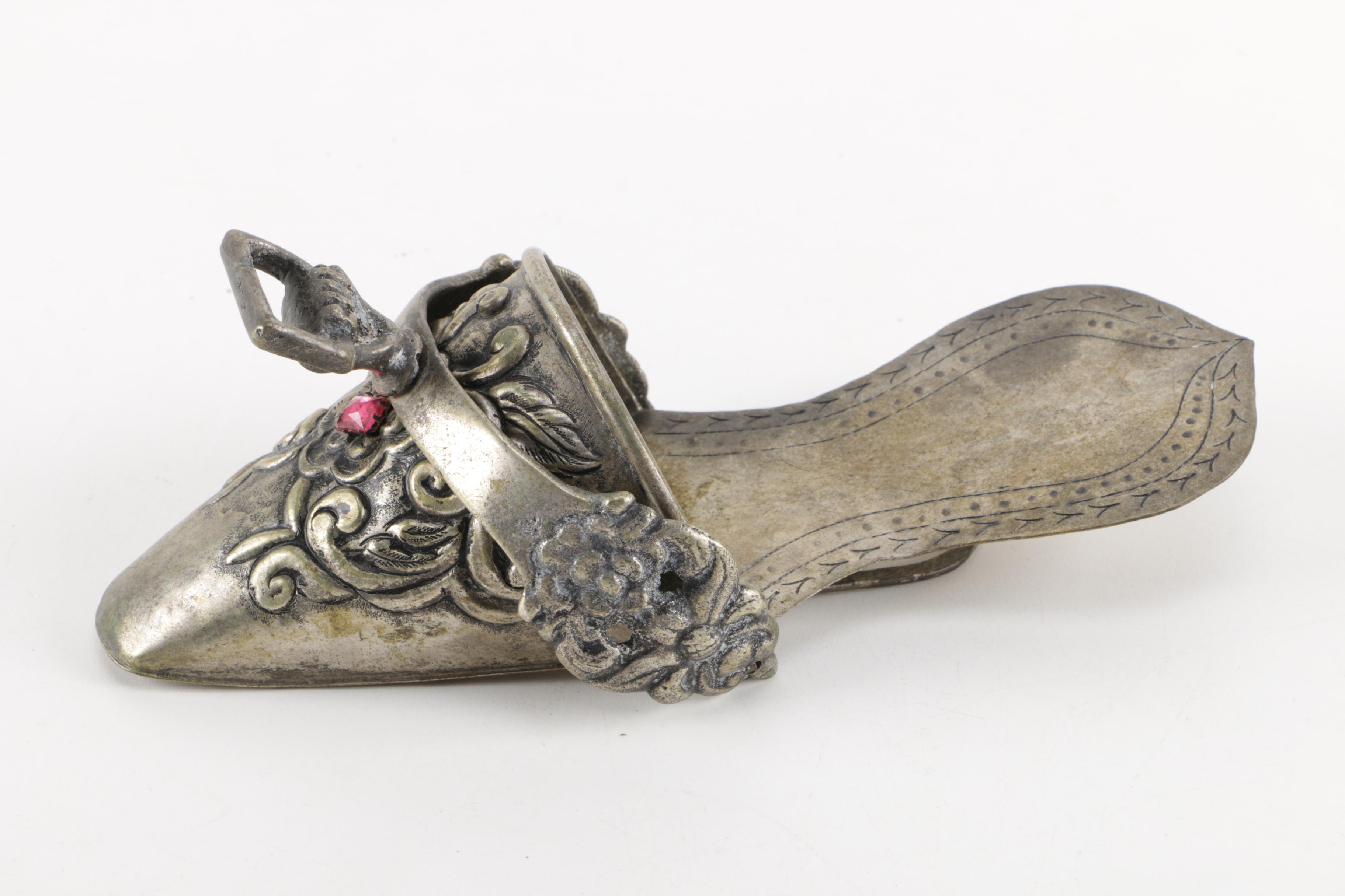 Silver Plated Decorative Slipper