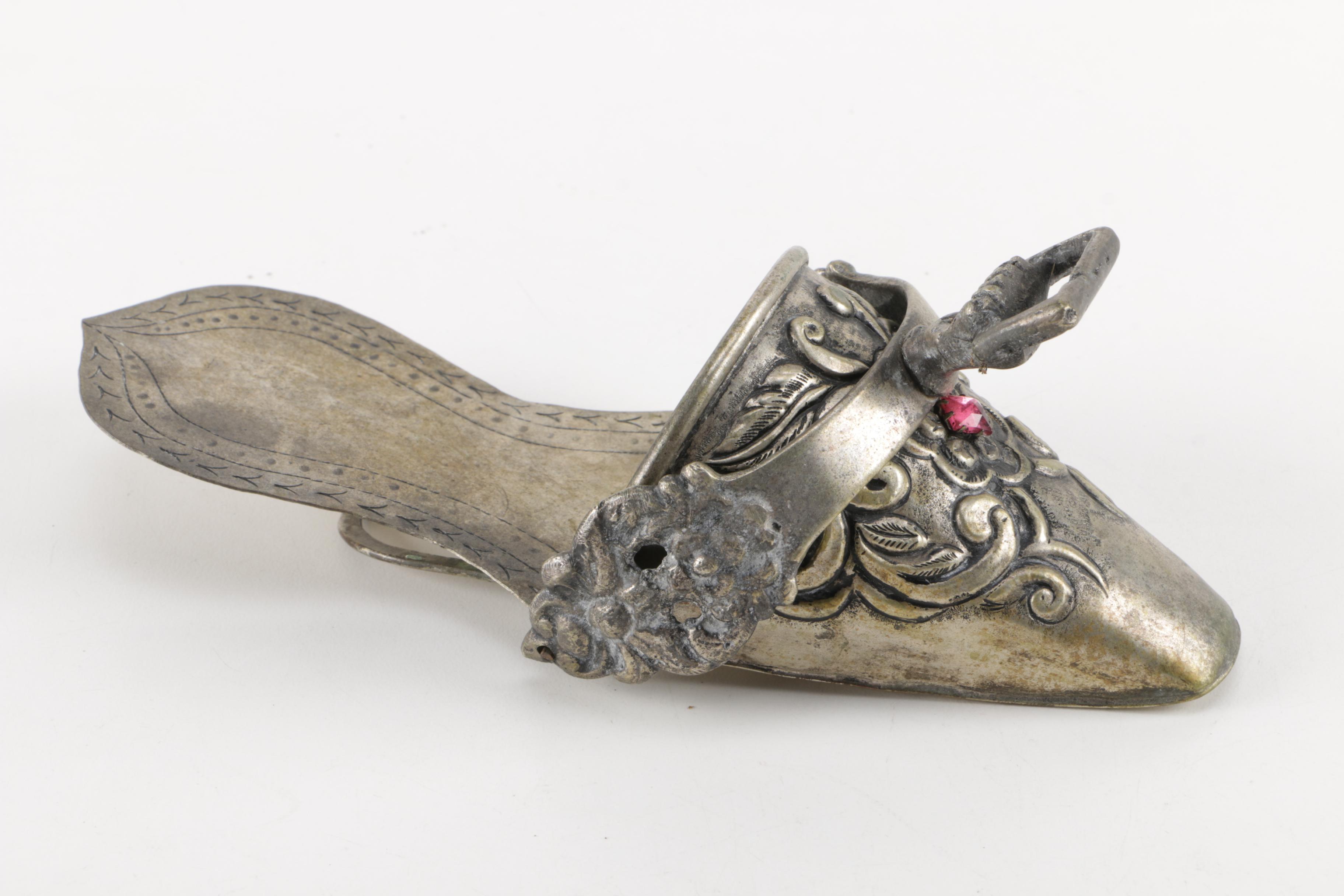 Silver Plated Decorative Slipper