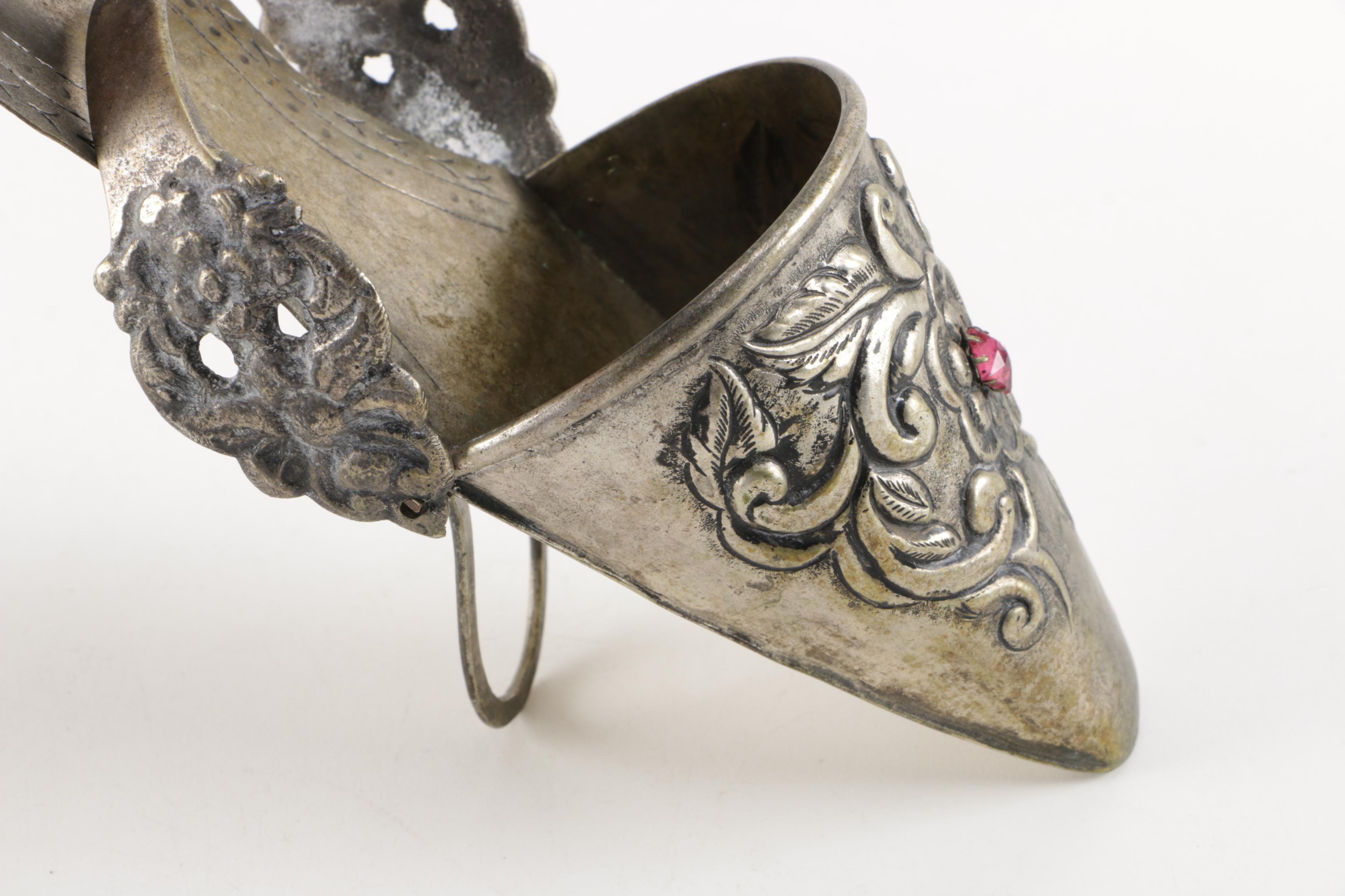 Silver Plated Decorative Slipper