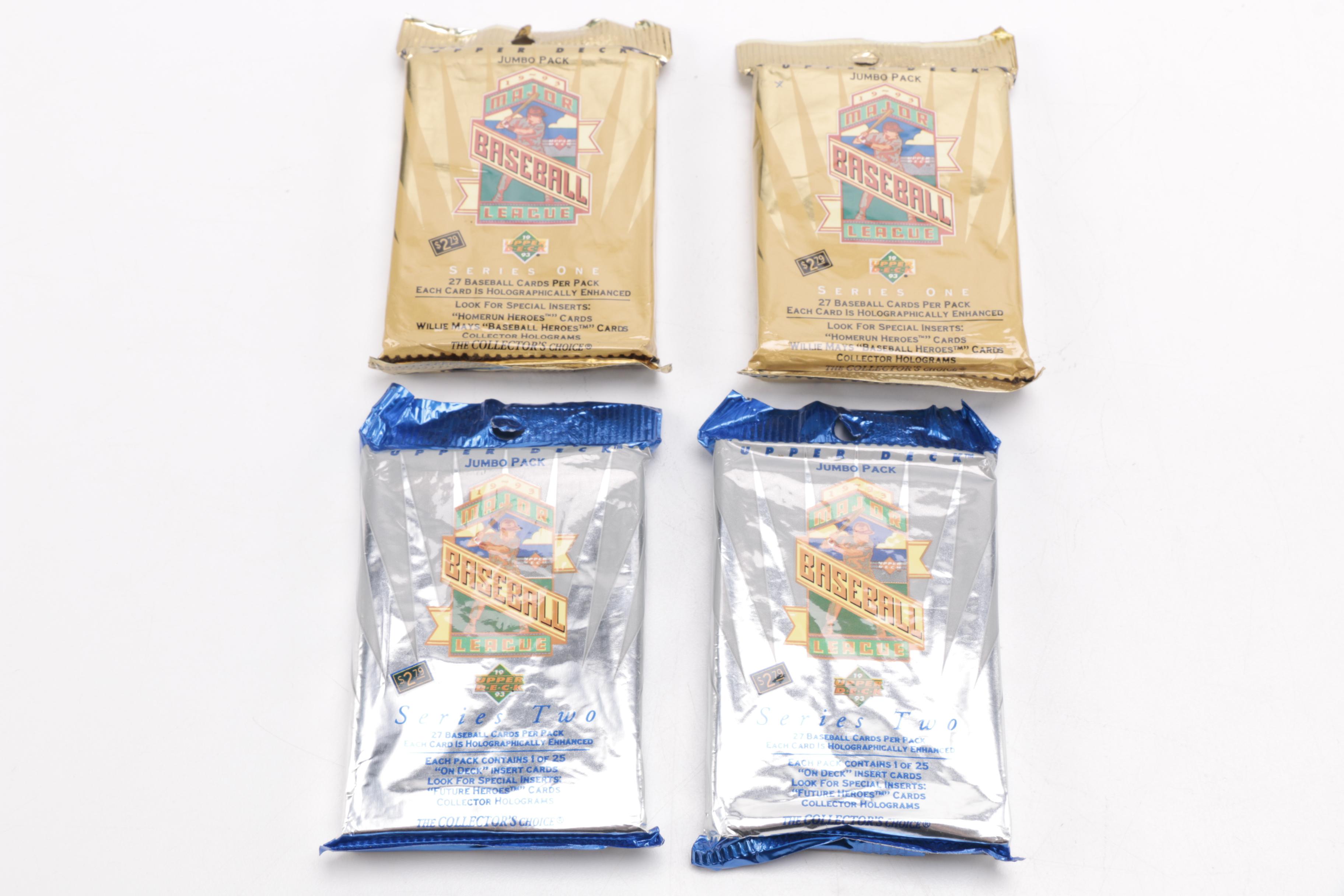 Unopened Upper Deck Sports Cards Wax Packs