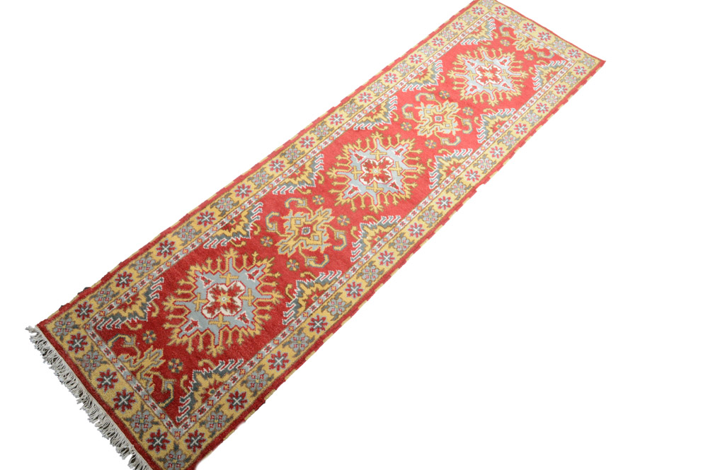 3' x 10' Hand Knotted Indo-Caucasian Kazak Runner