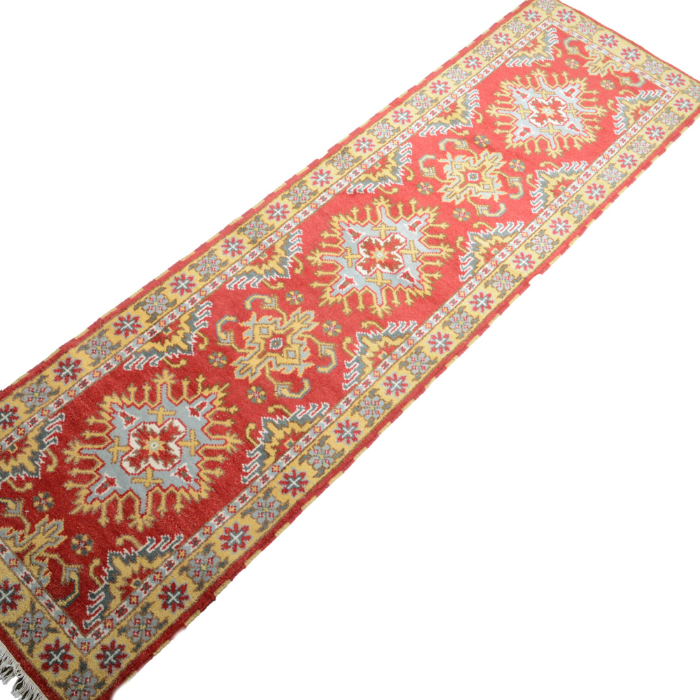 3' x 10' Hand Knotted Indo-Caucasian Kazak Runner