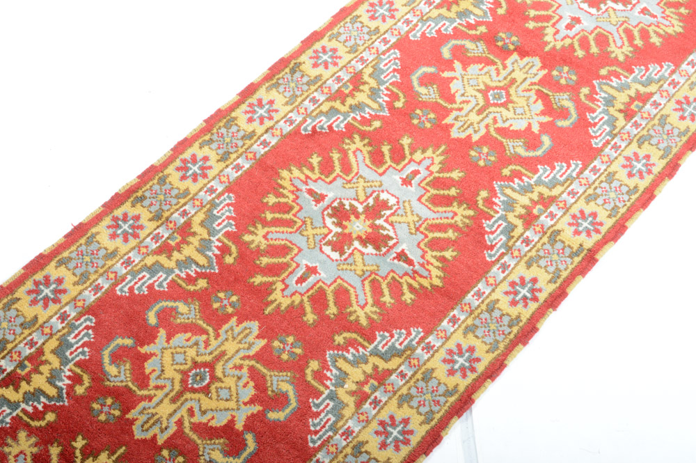 3' x 10' Hand Knotted Indo-Caucasian Kazak Runner