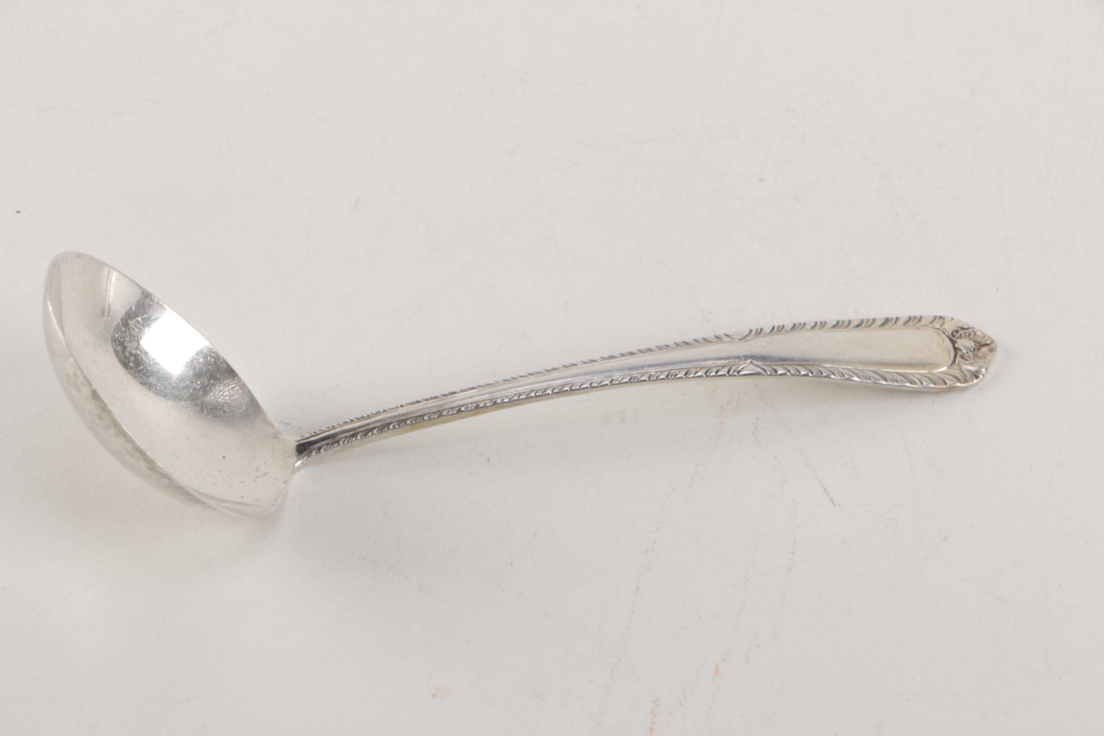 International Silver Co. "Gadroon" Sterling Silver Condiment Ladle