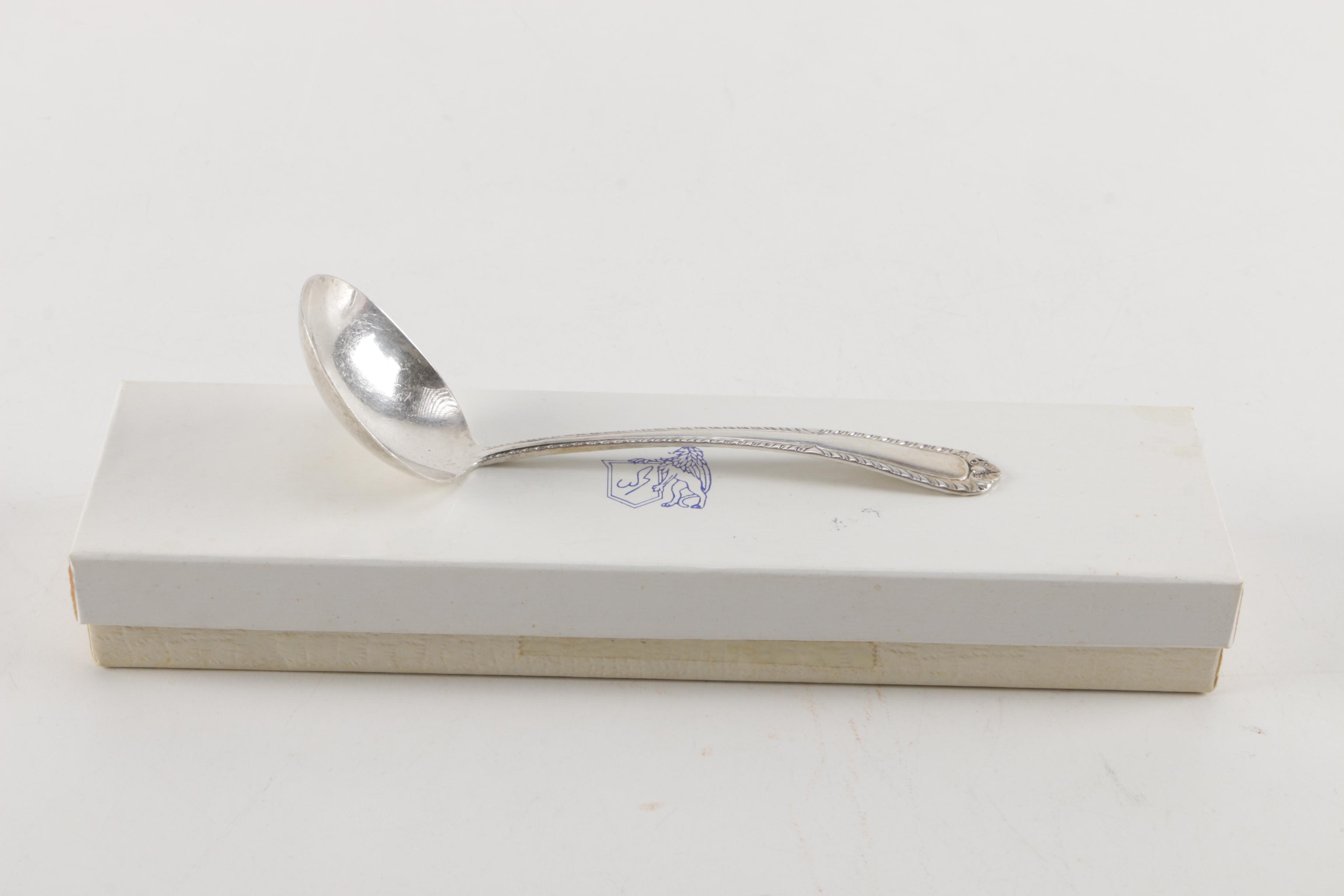 International Silver Co. "Gadroon" Sterling Silver Condiment Ladle