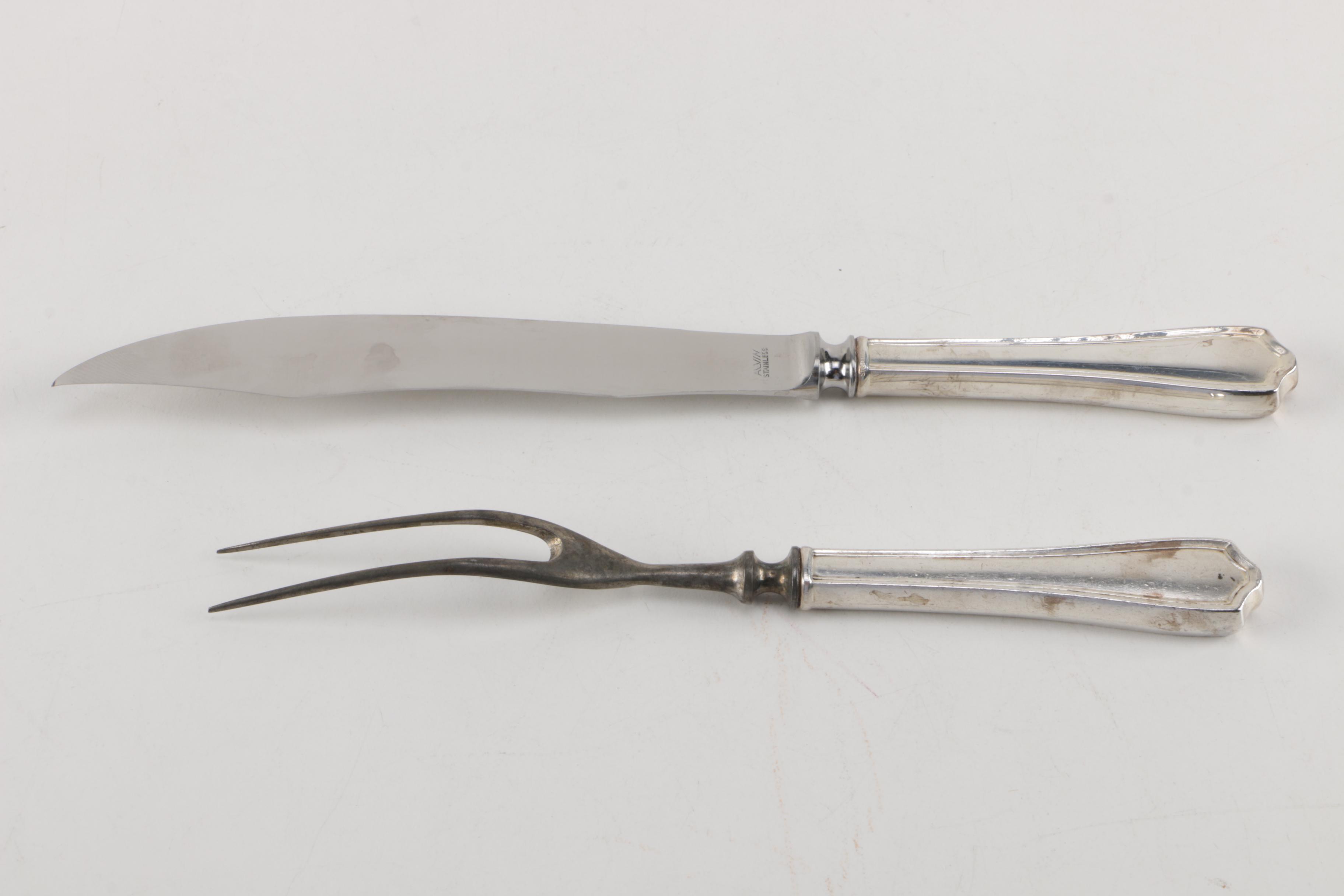 Alvin "Maryland" Sterling Silver Handled Carving Set
