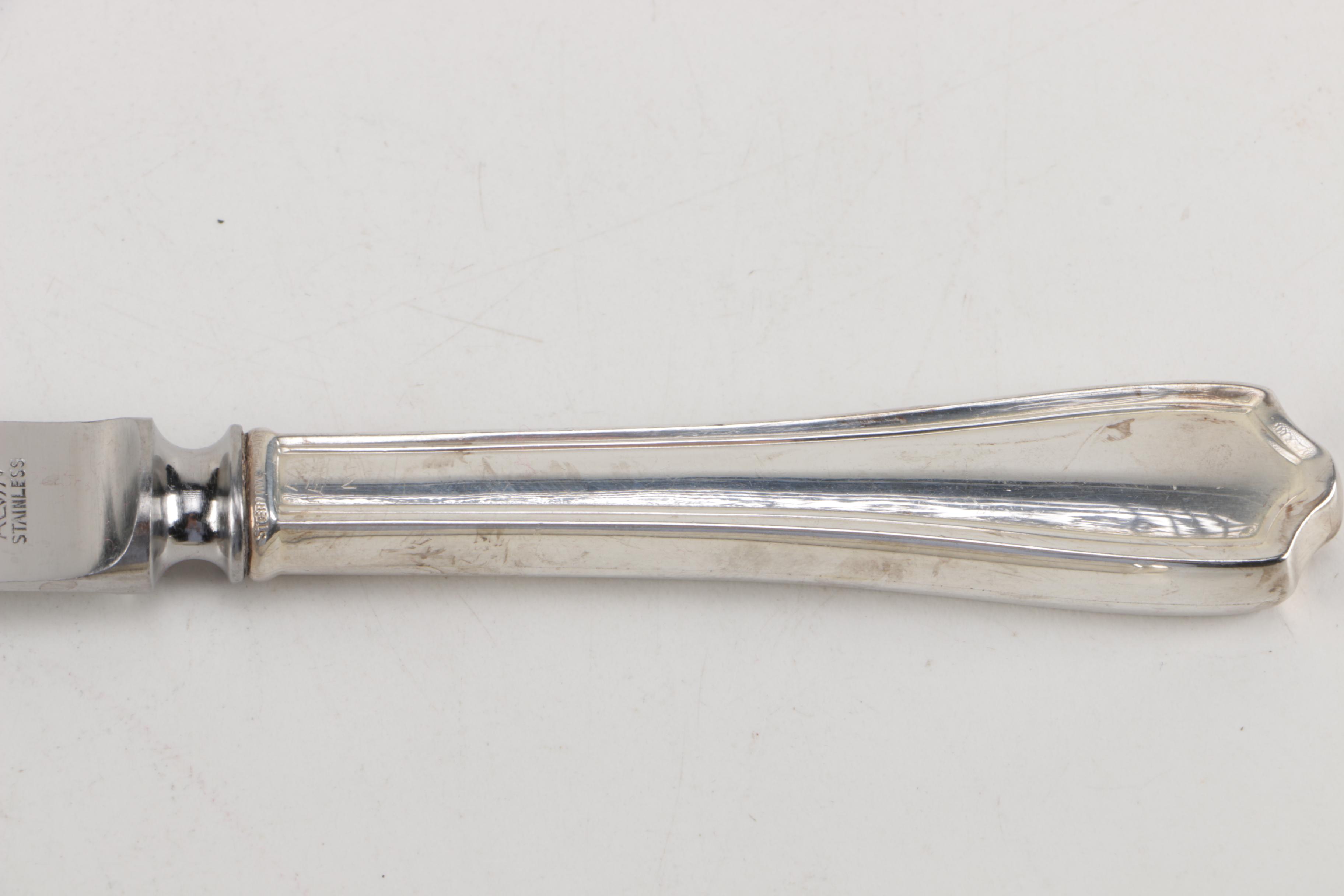 Alvin "Maryland" Sterling Silver Handled Carving Set