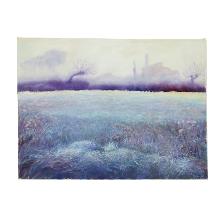 Robert Stagg Oil Painting on Canvas "Morning Fog"
