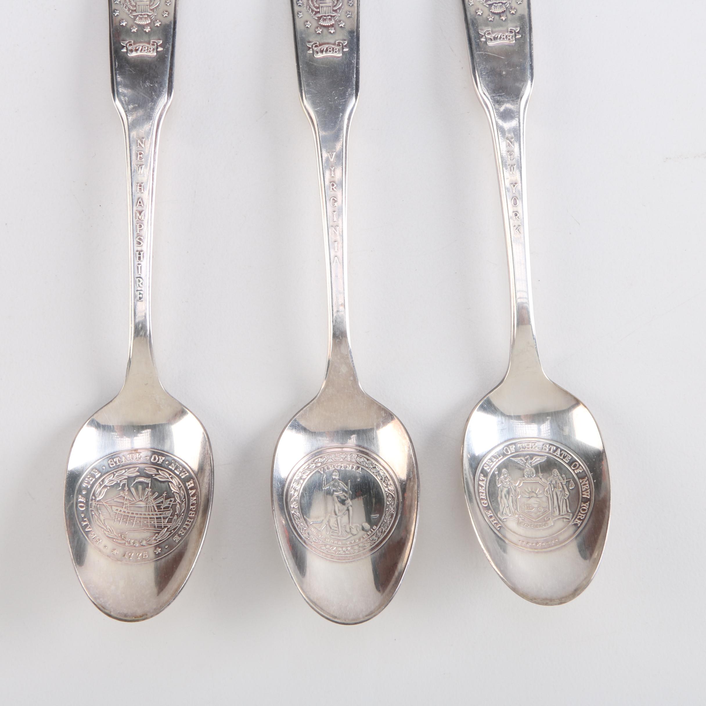 International Silver Co. "13 Colonies-Bicentennial" Silver Plate Spoons
