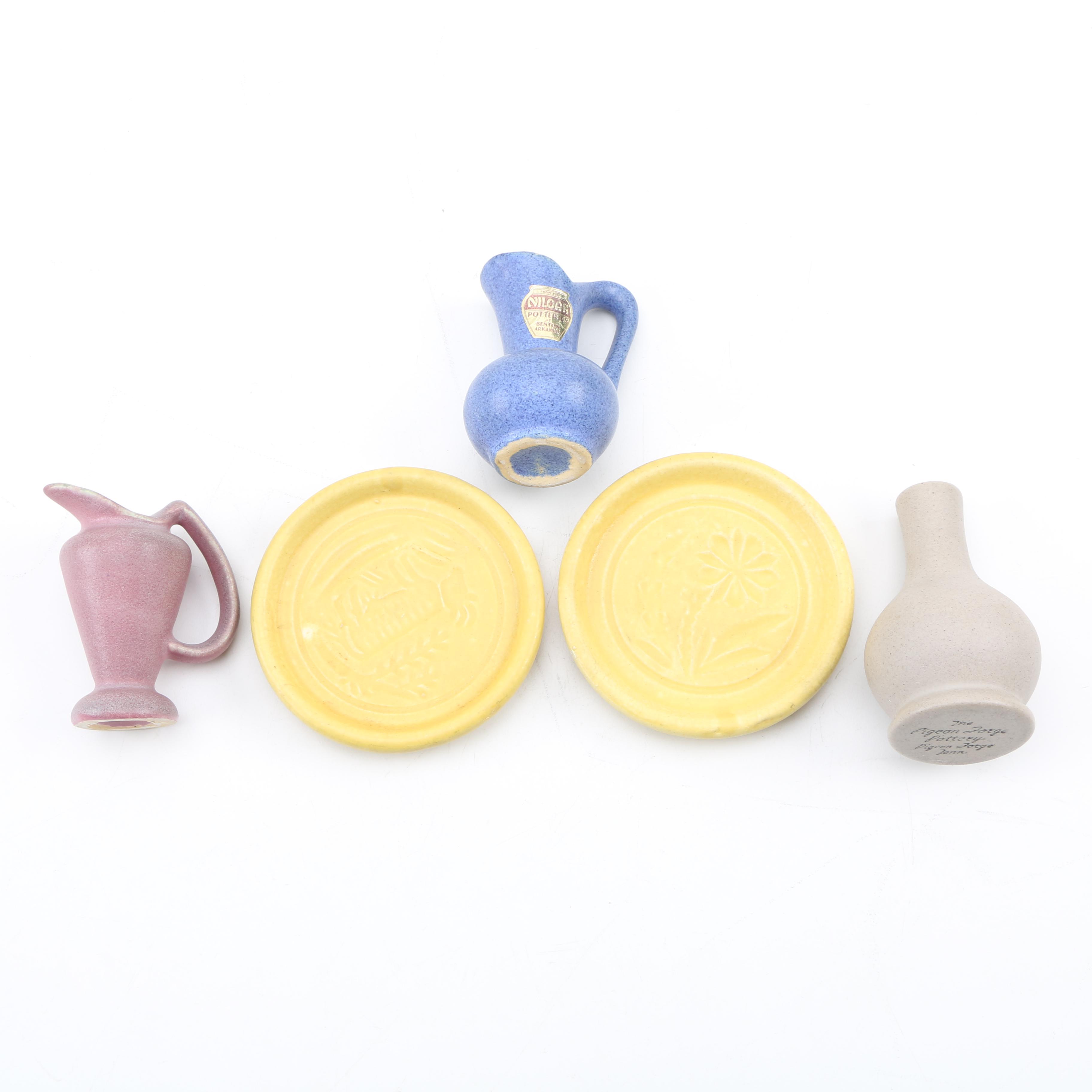 Miniature Pottery and Coasters Featuring Pigeon Forge Pottery