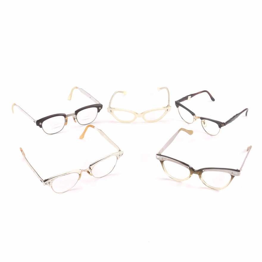 Vintage Eyeglasses and Frames Including ArtCraft and American Optical