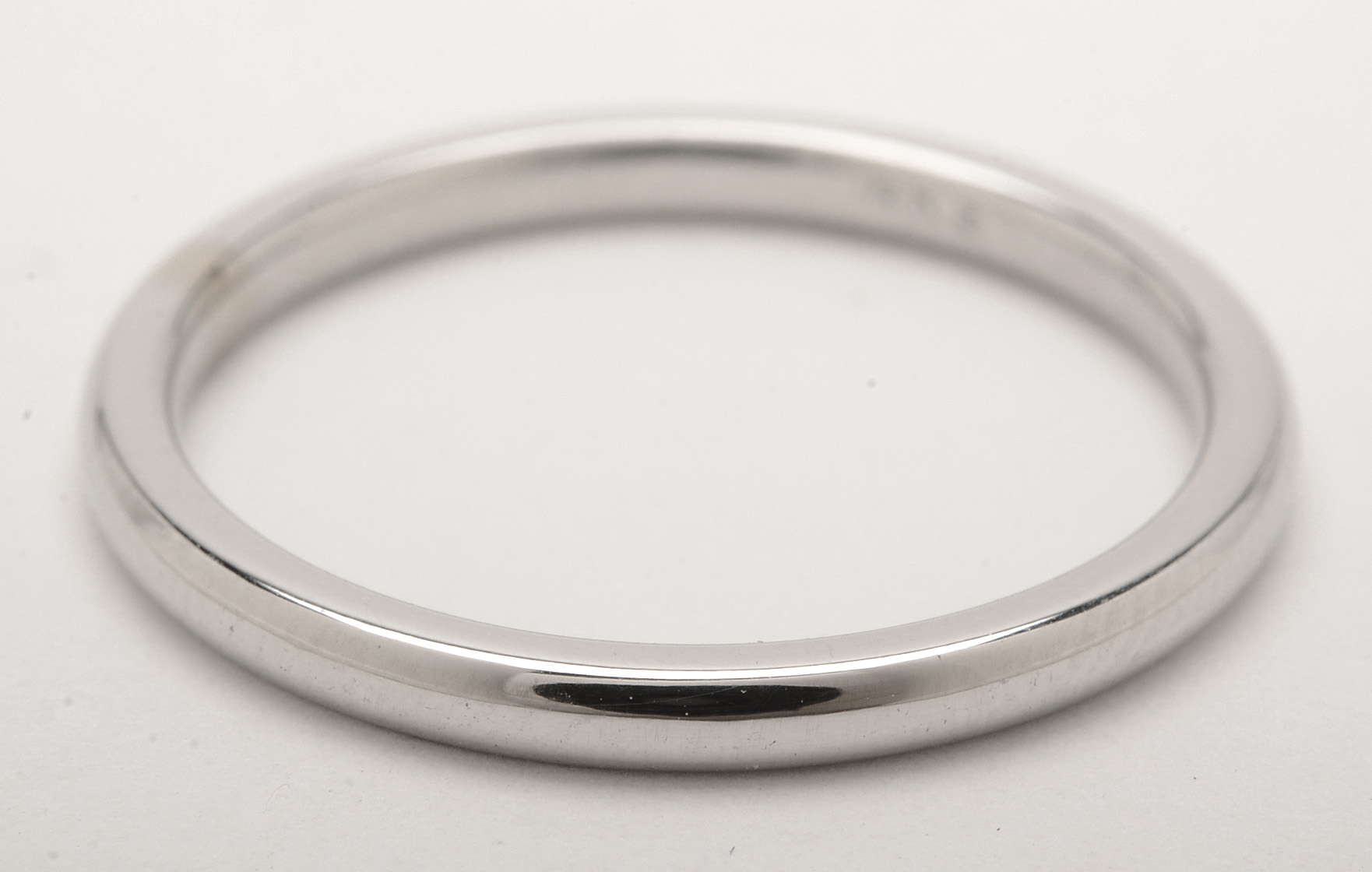 14K White Gold Band Ring
