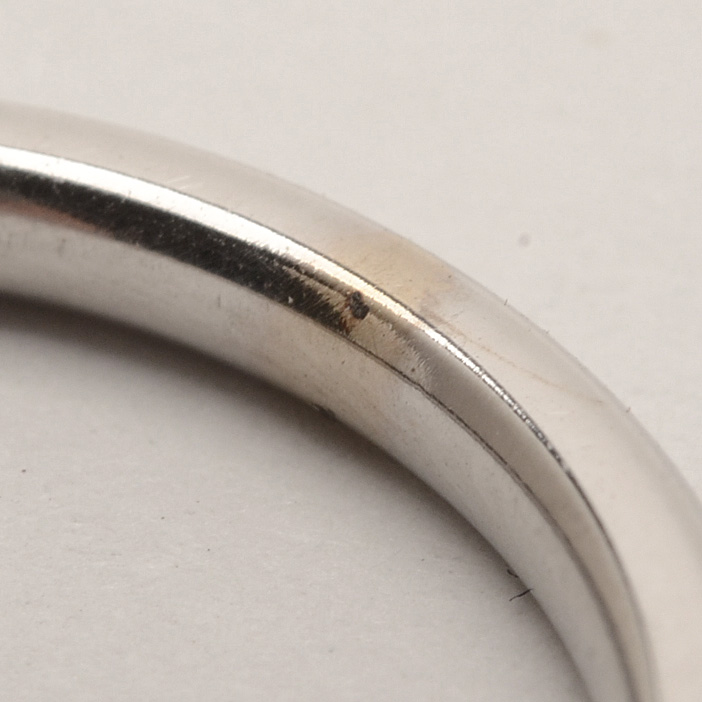 14K White Gold Band Ring