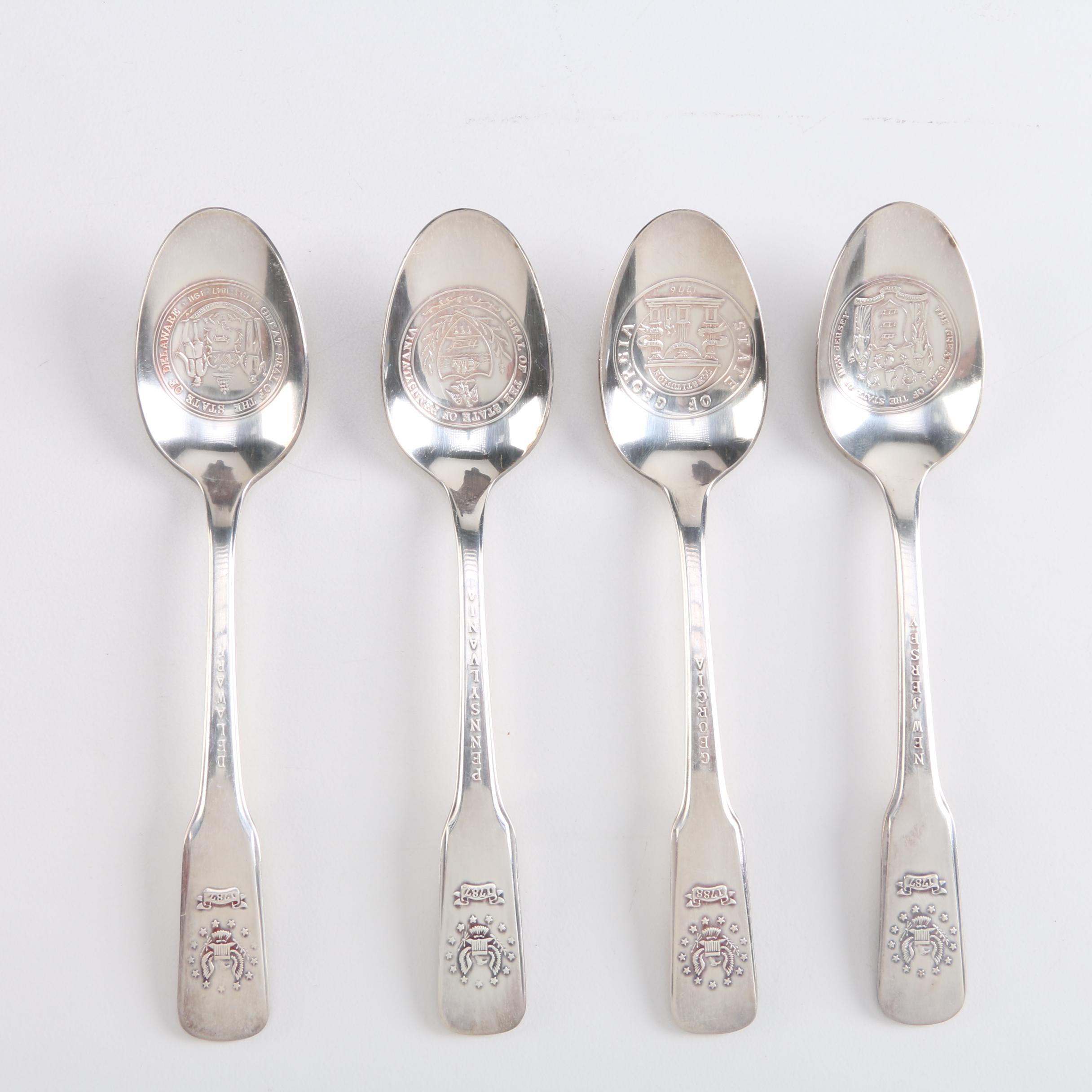 International Silver Co. "13 Colonies-Bicentennial" Silver Plate Spoons