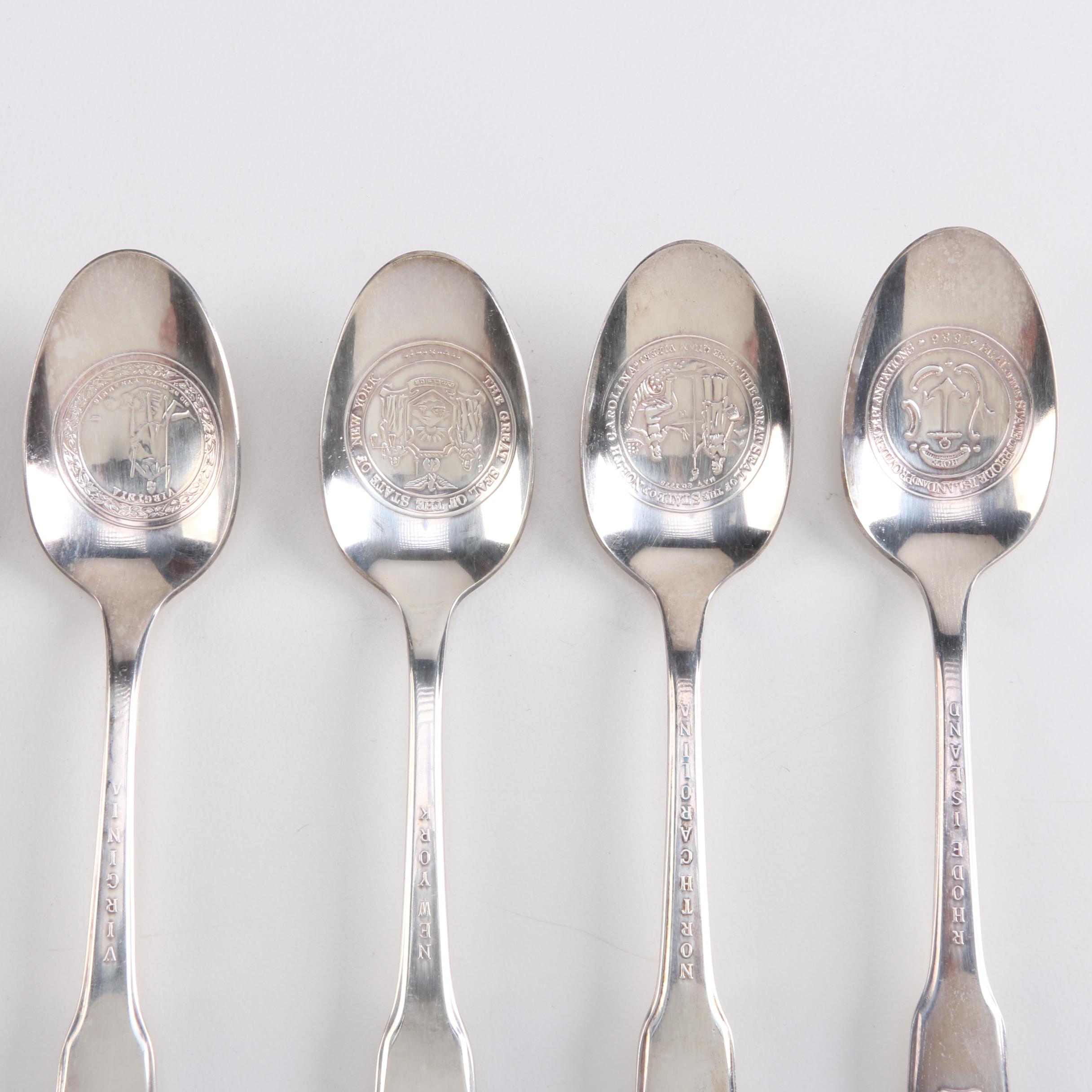 International Silver Co. "13 Colonies-Bicentennial" Silver Plate Spoons