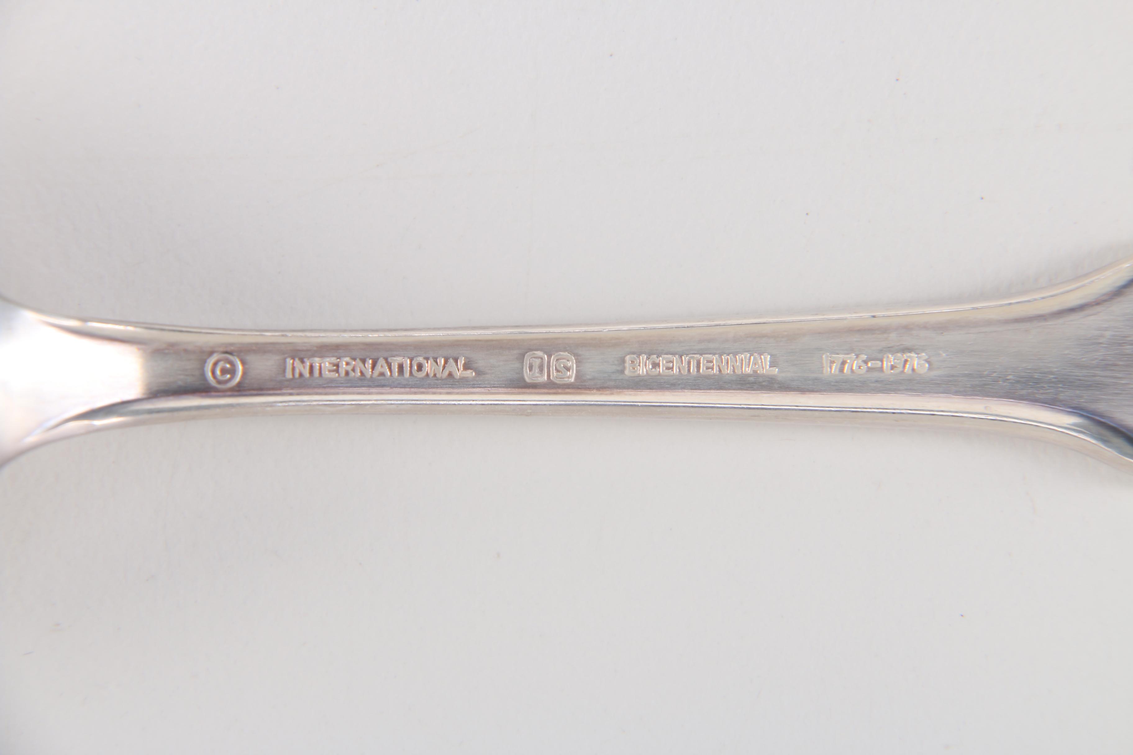 International Silver Co. "13 Colonies-Bicentennial" Silver Plate Spoons