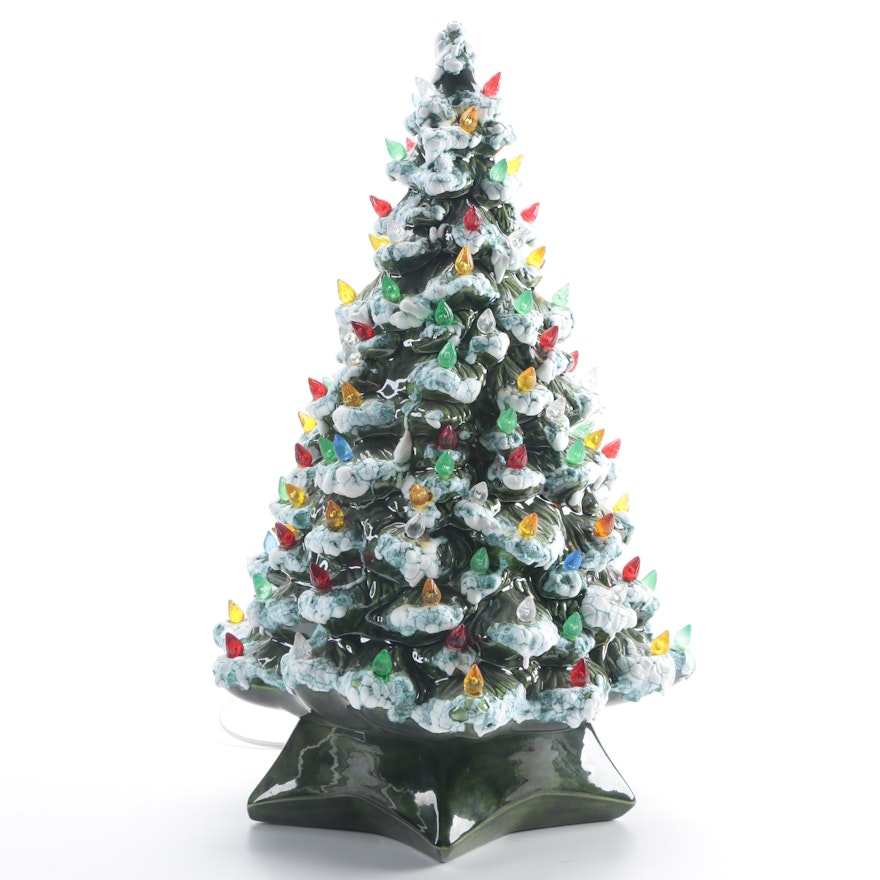 Electrical Ceramic Lighted Christmas Tree