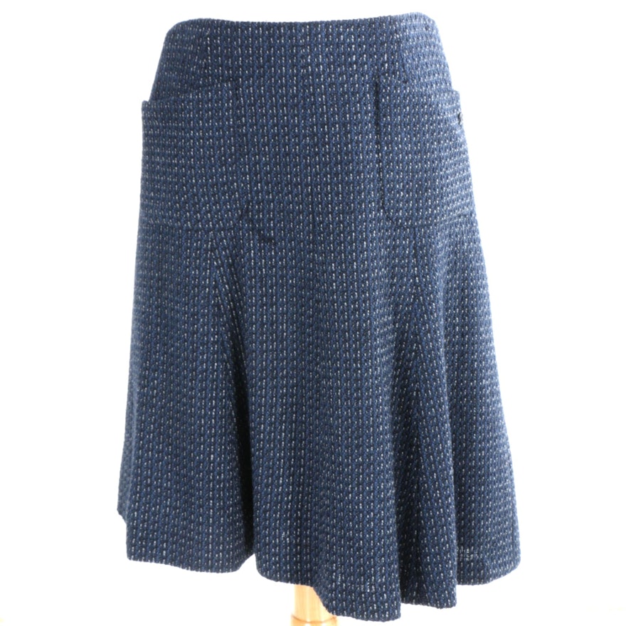 Chanel Wool Blend Tweed Skirt