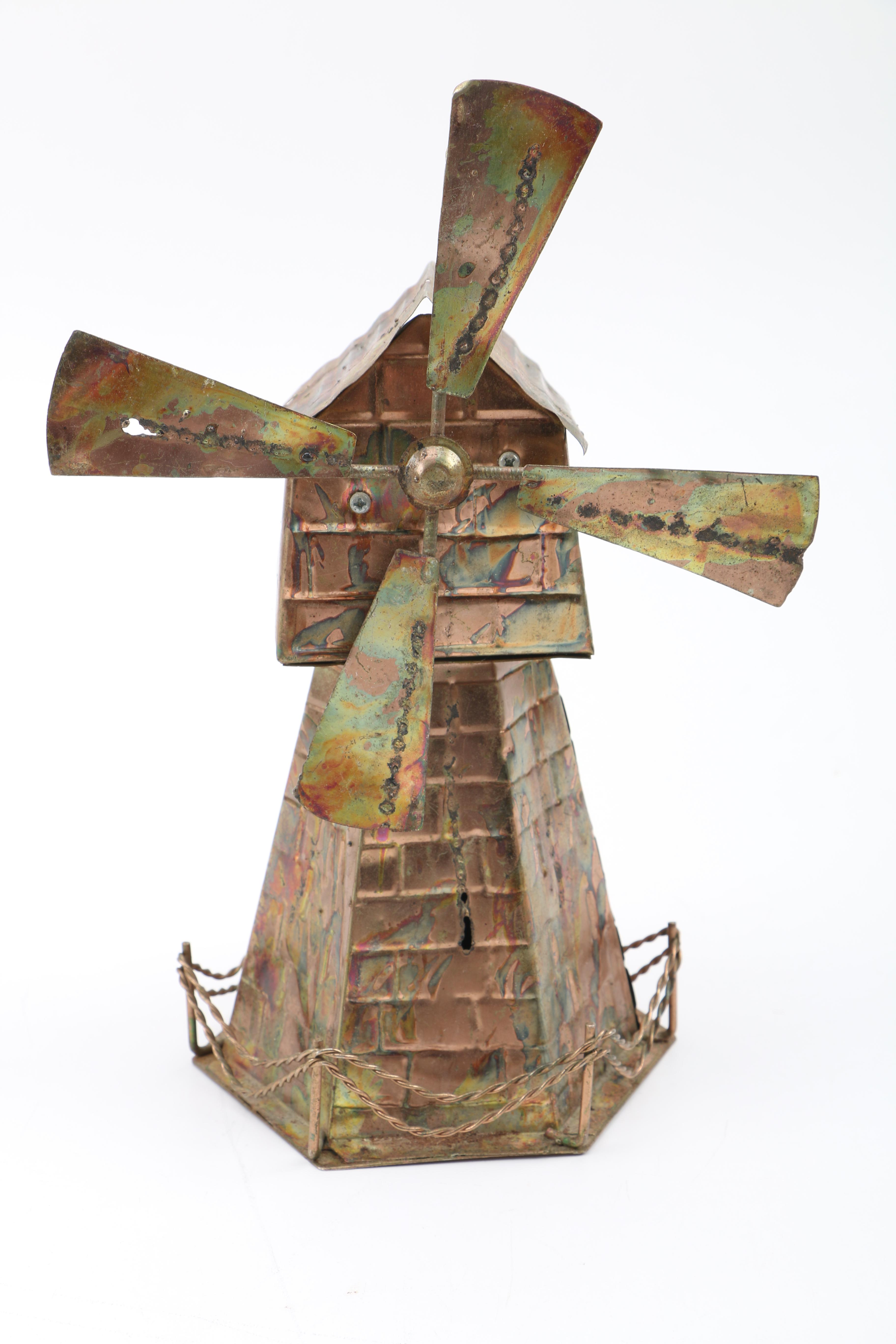 Copper Tone Metal Sculptures With Sankyo Music Boxes