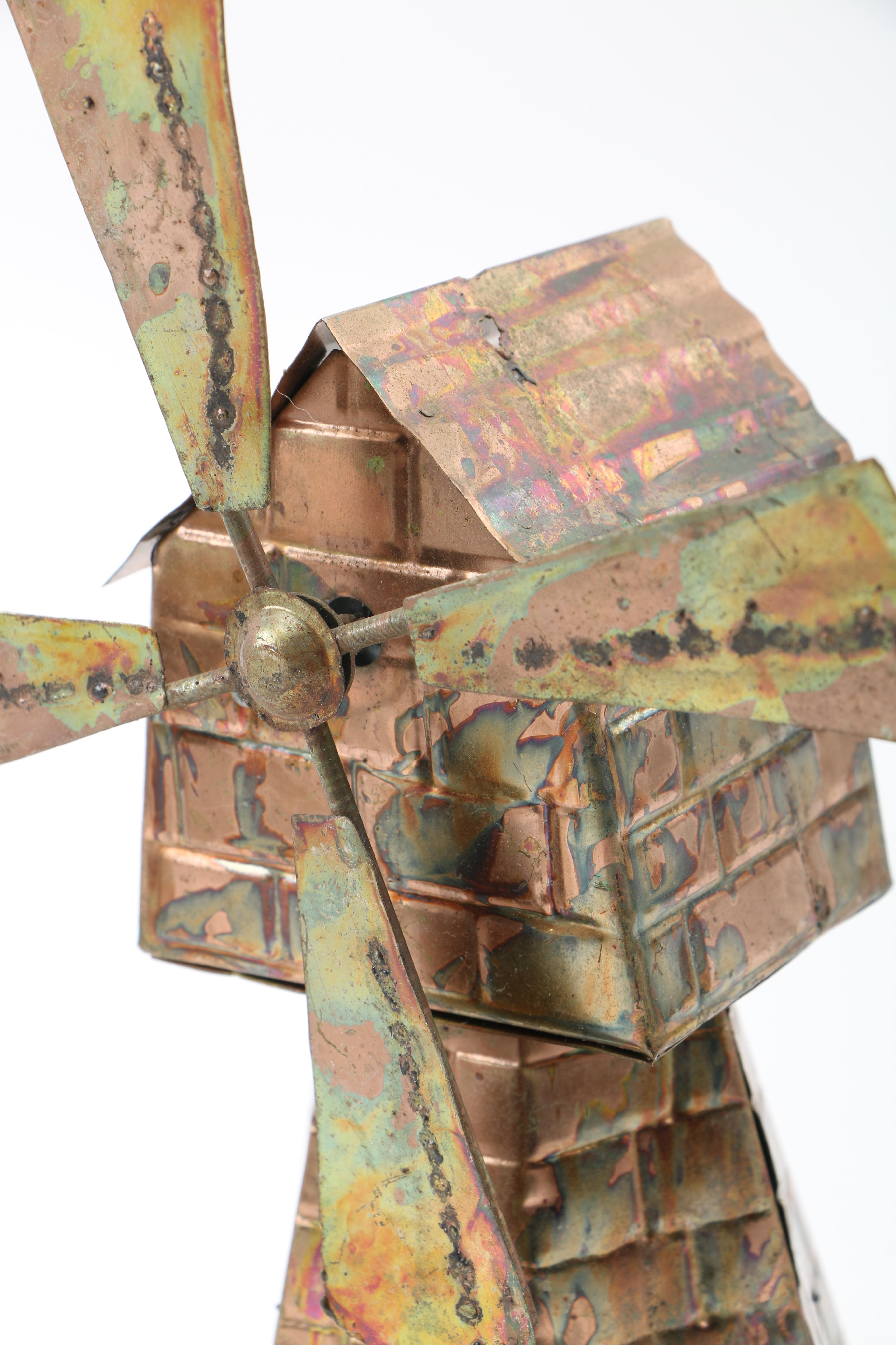 Copper Tone Metal Sculptures With Sankyo Music Boxes