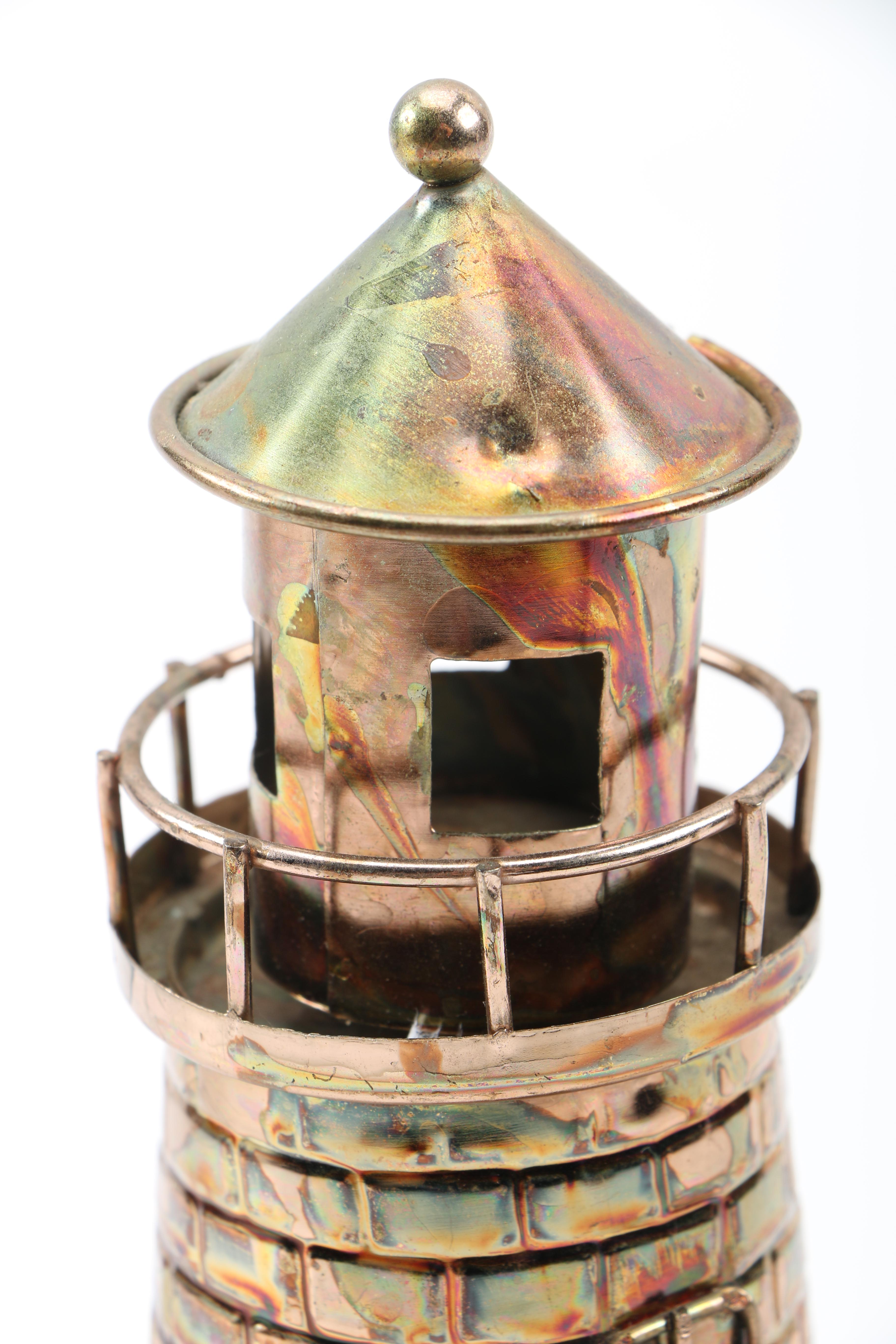 Copper Tone Metal Sculptures With Sankyo Music Boxes