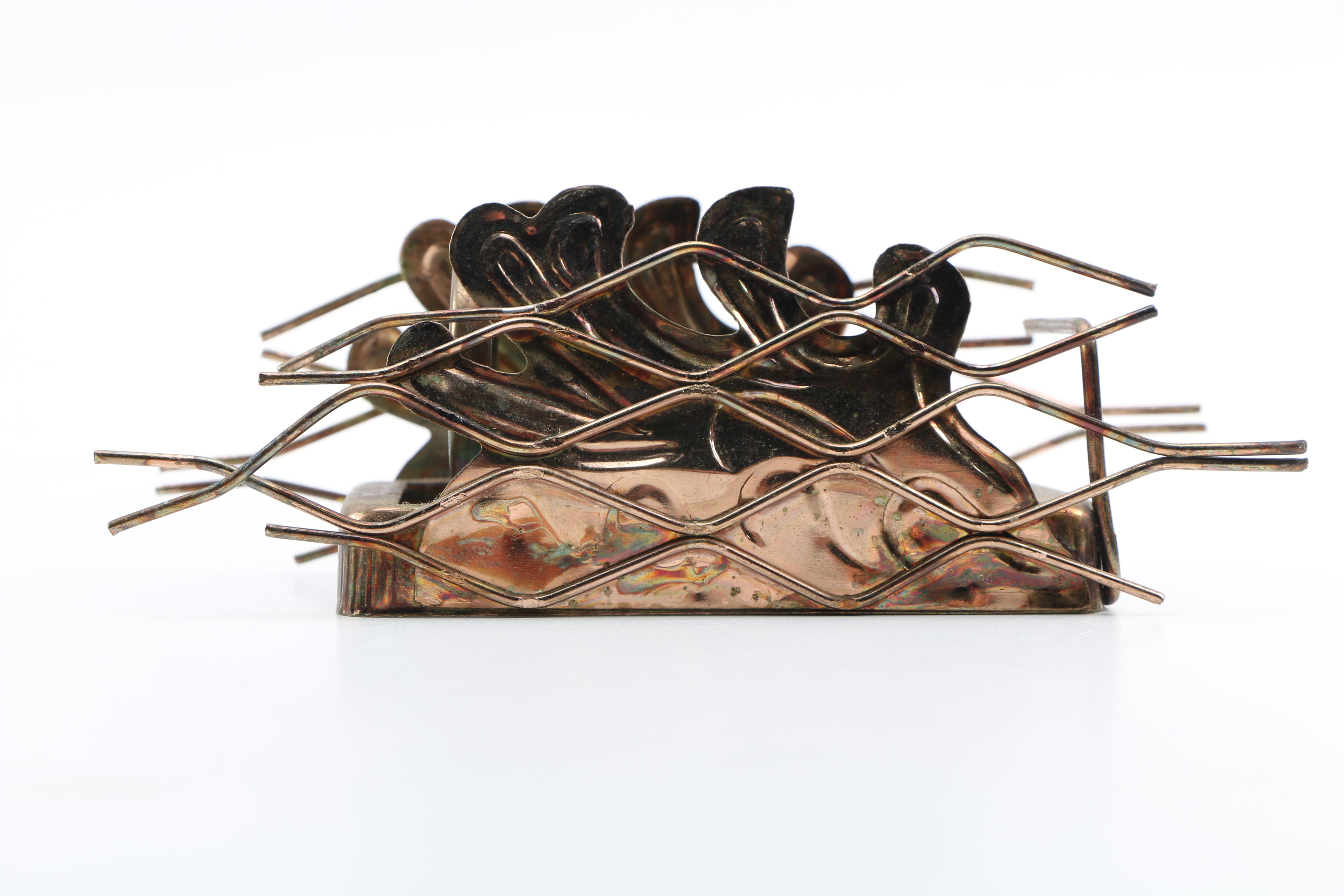 Copper Tone Metal Sculptures With Sankyo Music Boxes