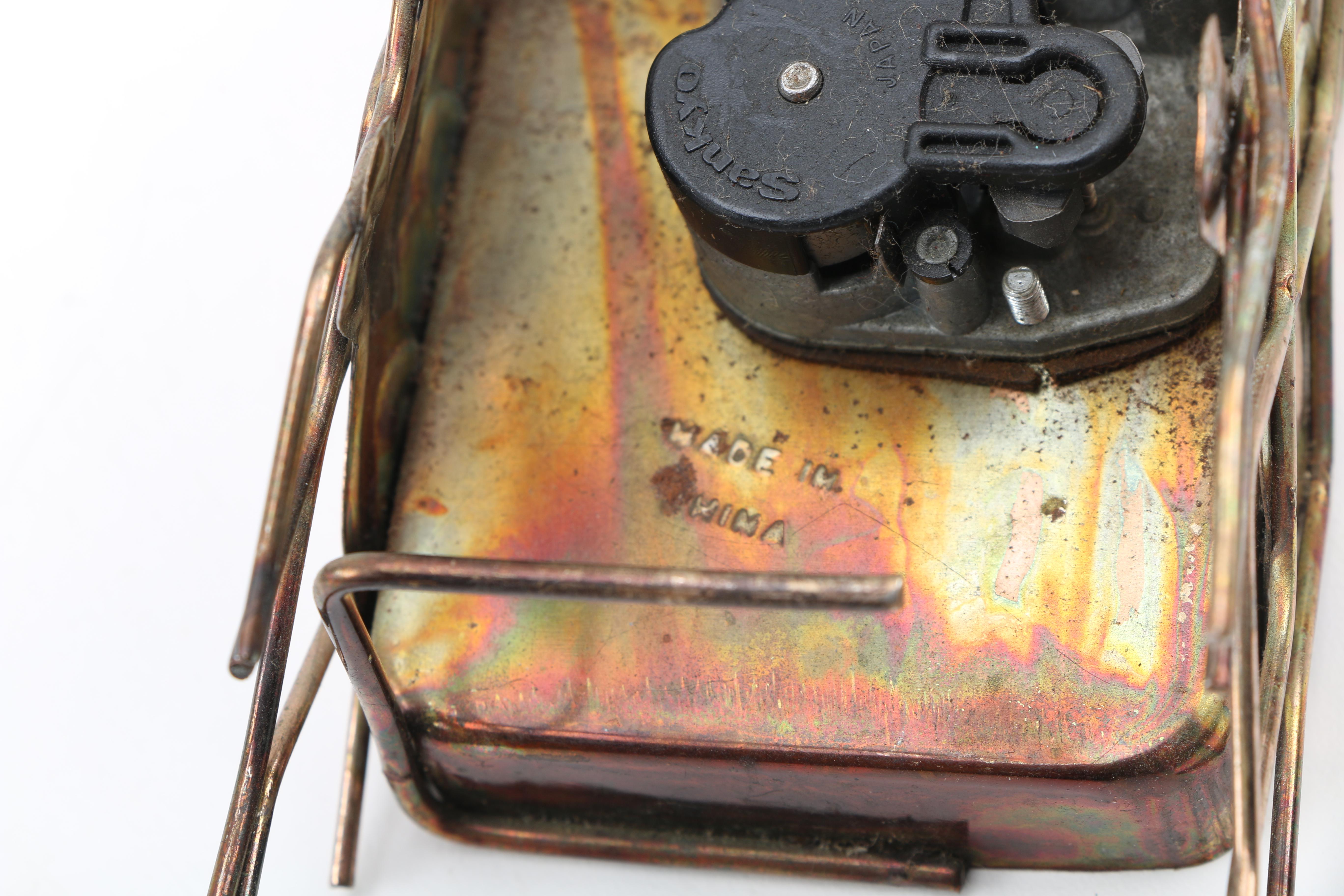 Copper Tone Metal Sculptures With Sankyo Music Boxes